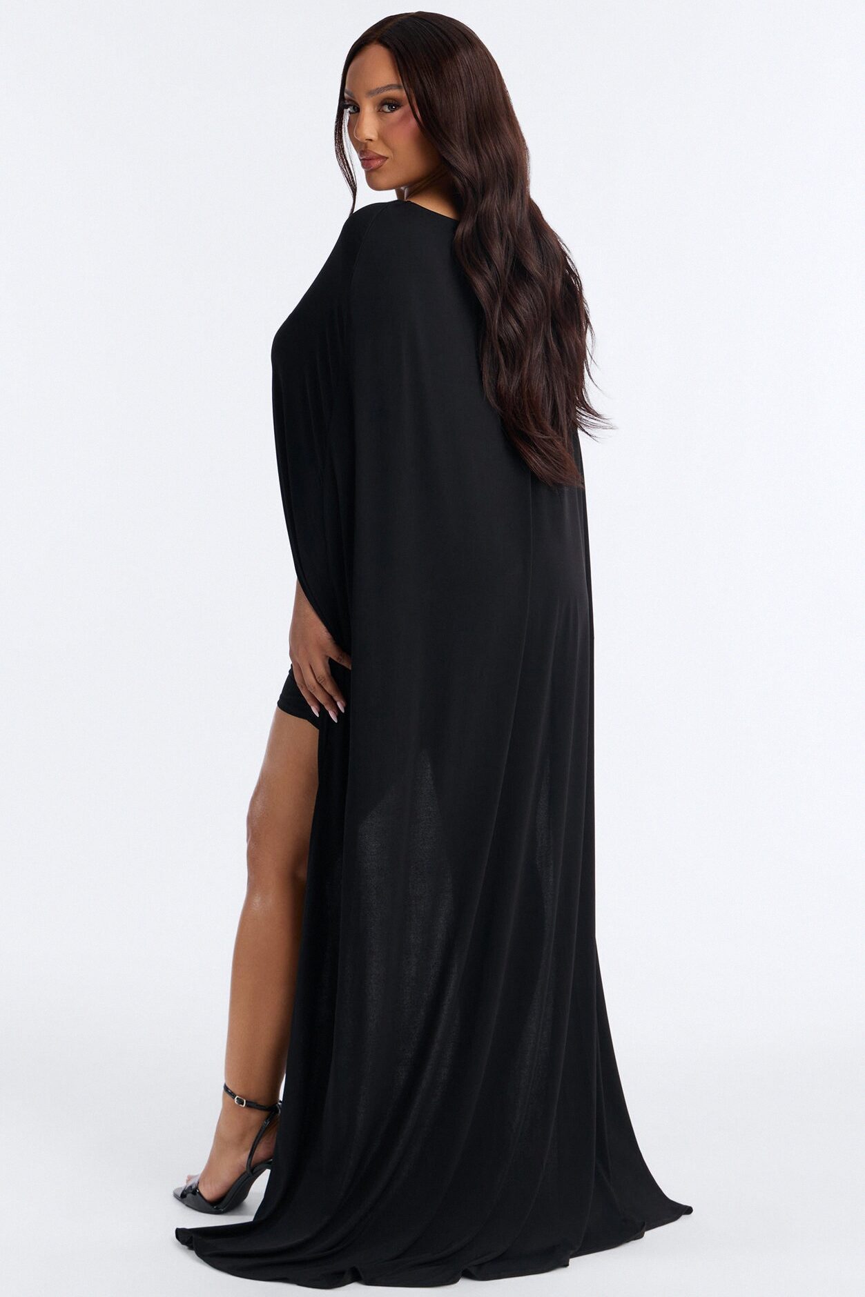 Zadie Babe Cape Mini Dress - Black