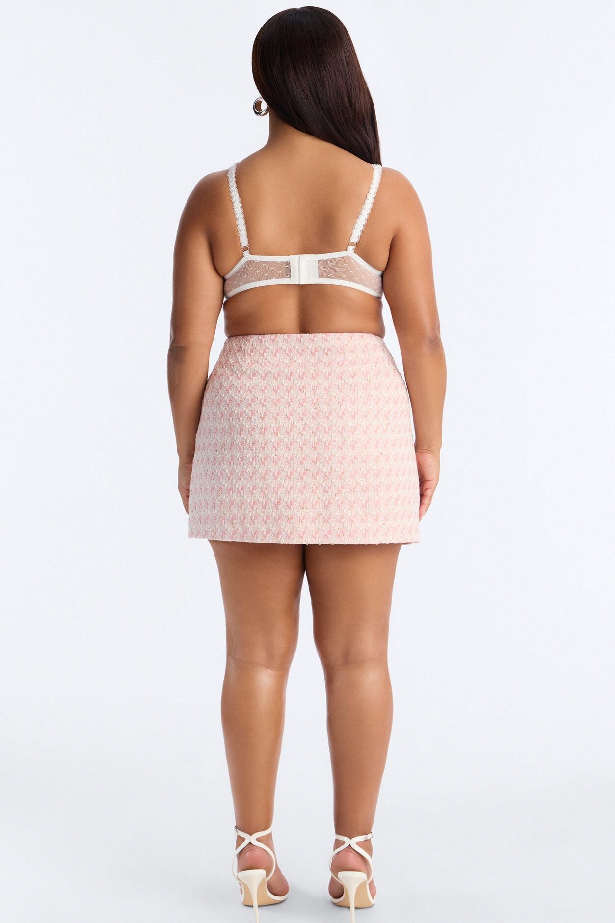 Tweed Romance Mini Skirt - Pink/combo
