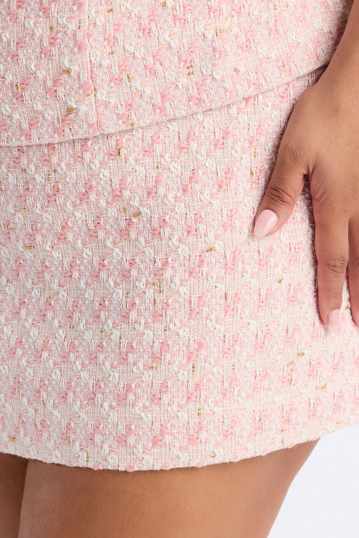 Tweed Romance Mini Skirt - Pink/combo