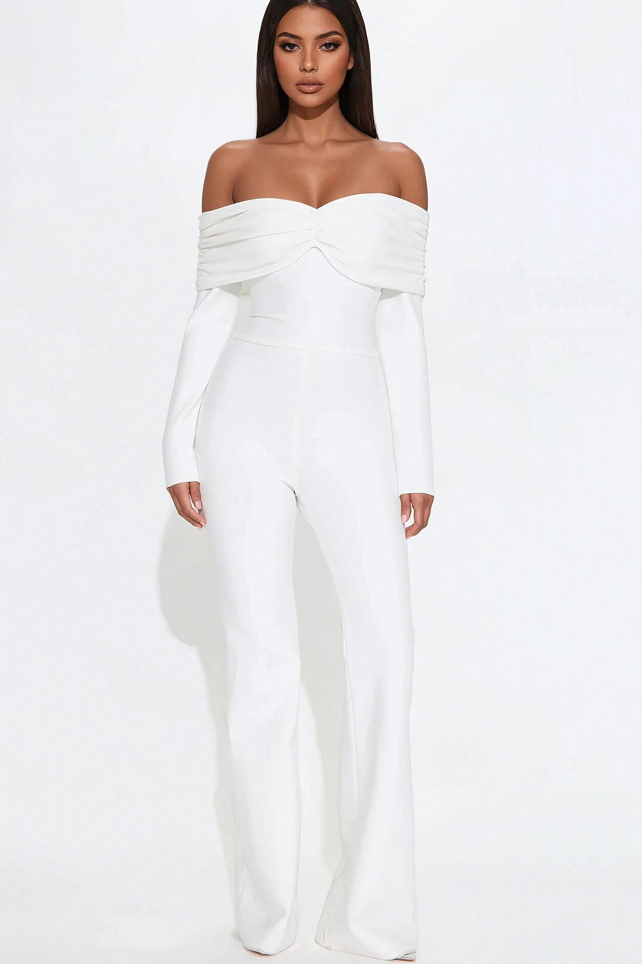 Robin Bandage Jumpsuit - White