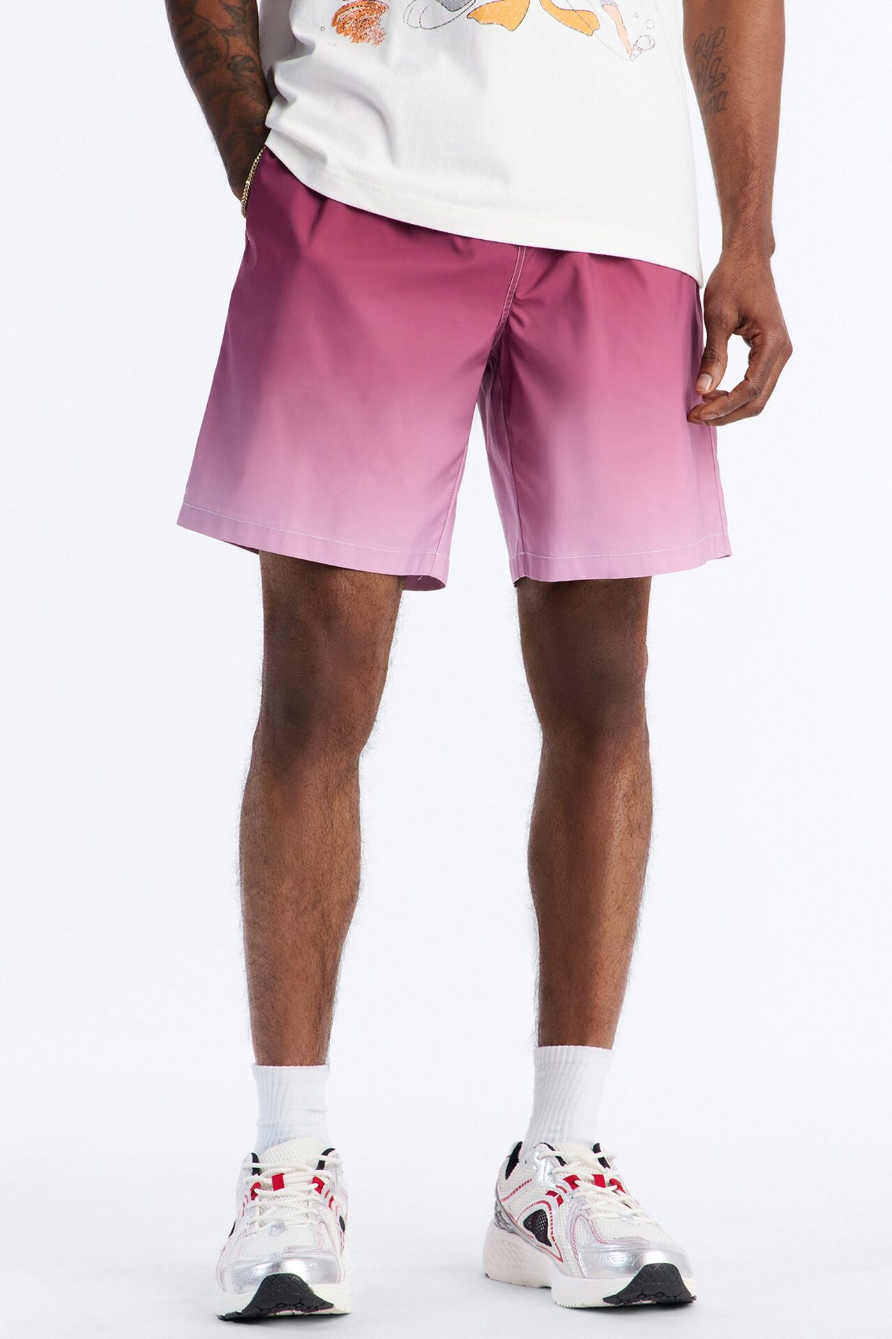 Relaxed Fade Away Ombre Short - Purple