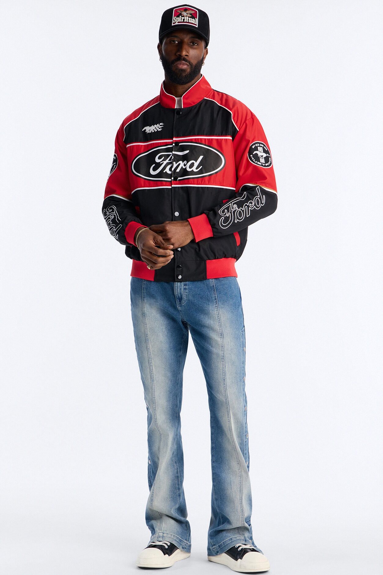 Oversized Ford Need For Speed Racing Jacket - Red