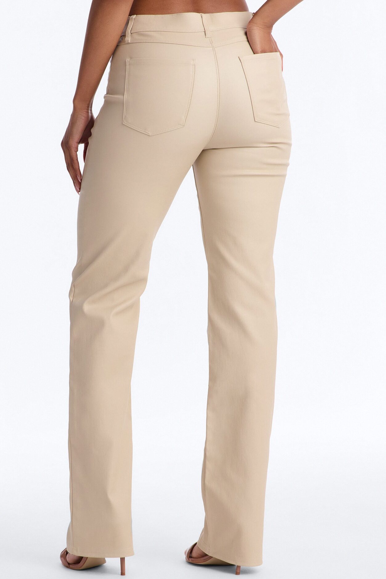 Sammie High Rise Straight Leg Pant - Stone