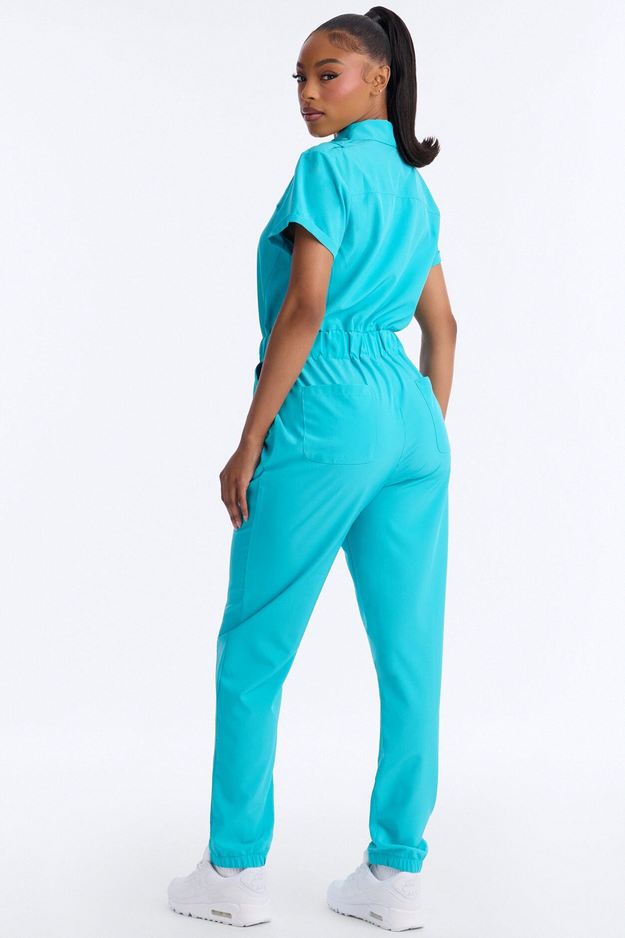 On Call Stretch Uniform Scrub Jumpsuit - Teal