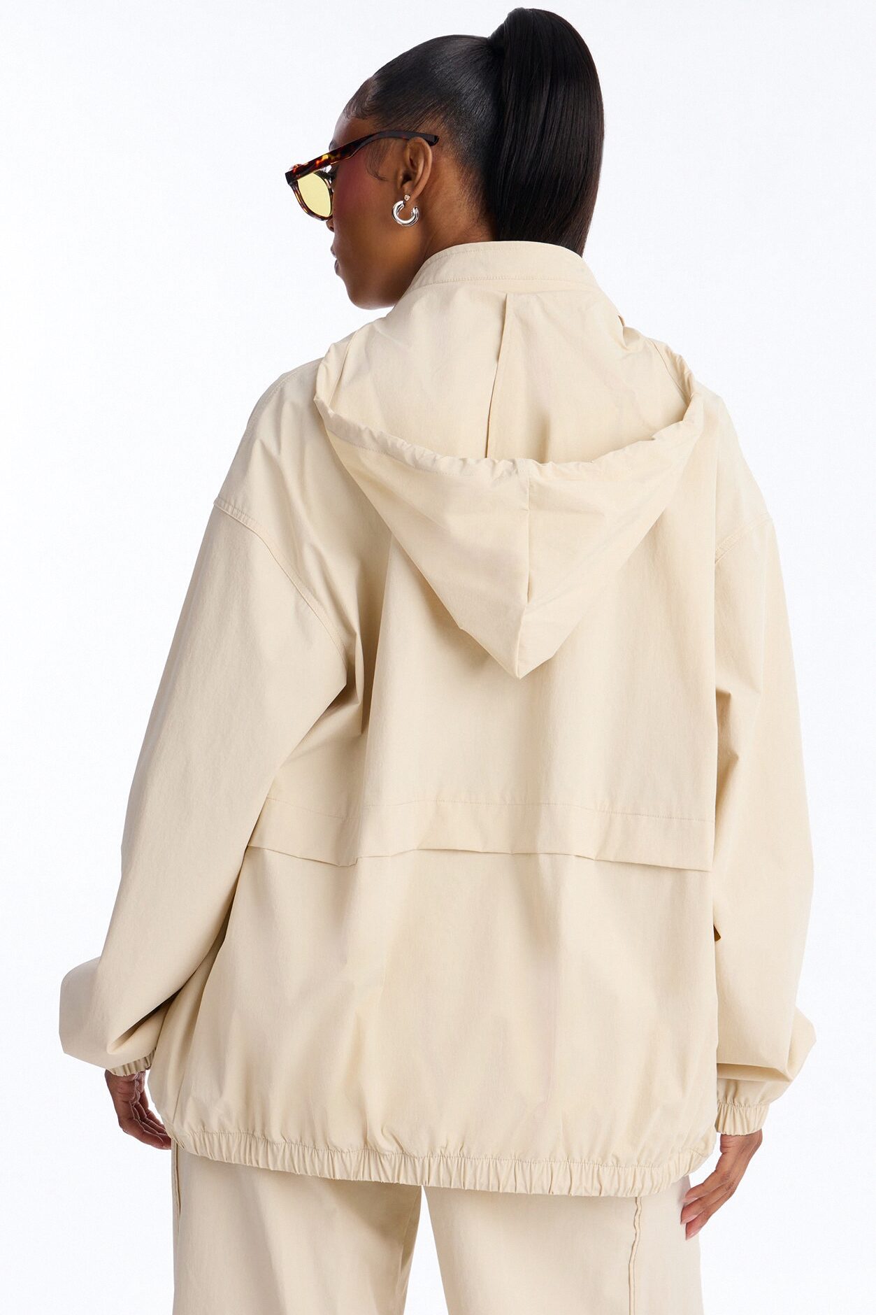Keep It Moving Windbreaker Lounge Jacket - Sand