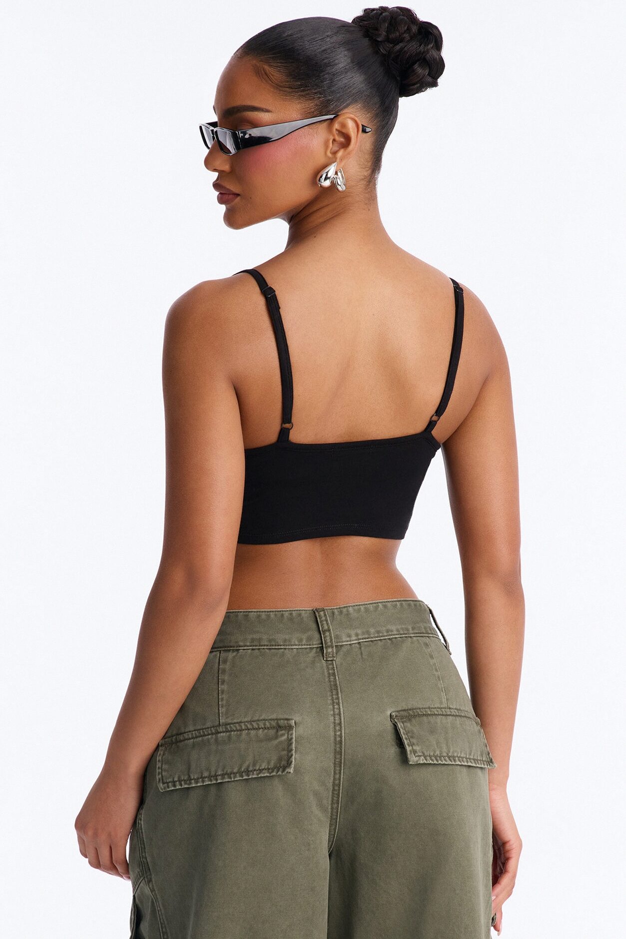 Maya Sweetheart Neck Padded Cami - Black