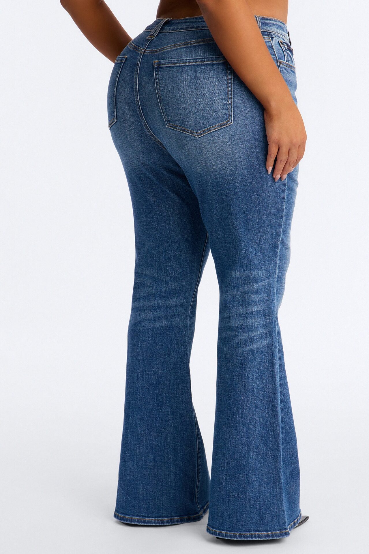 Penelope Premium Stretch Flare Jeans - Medium Wash