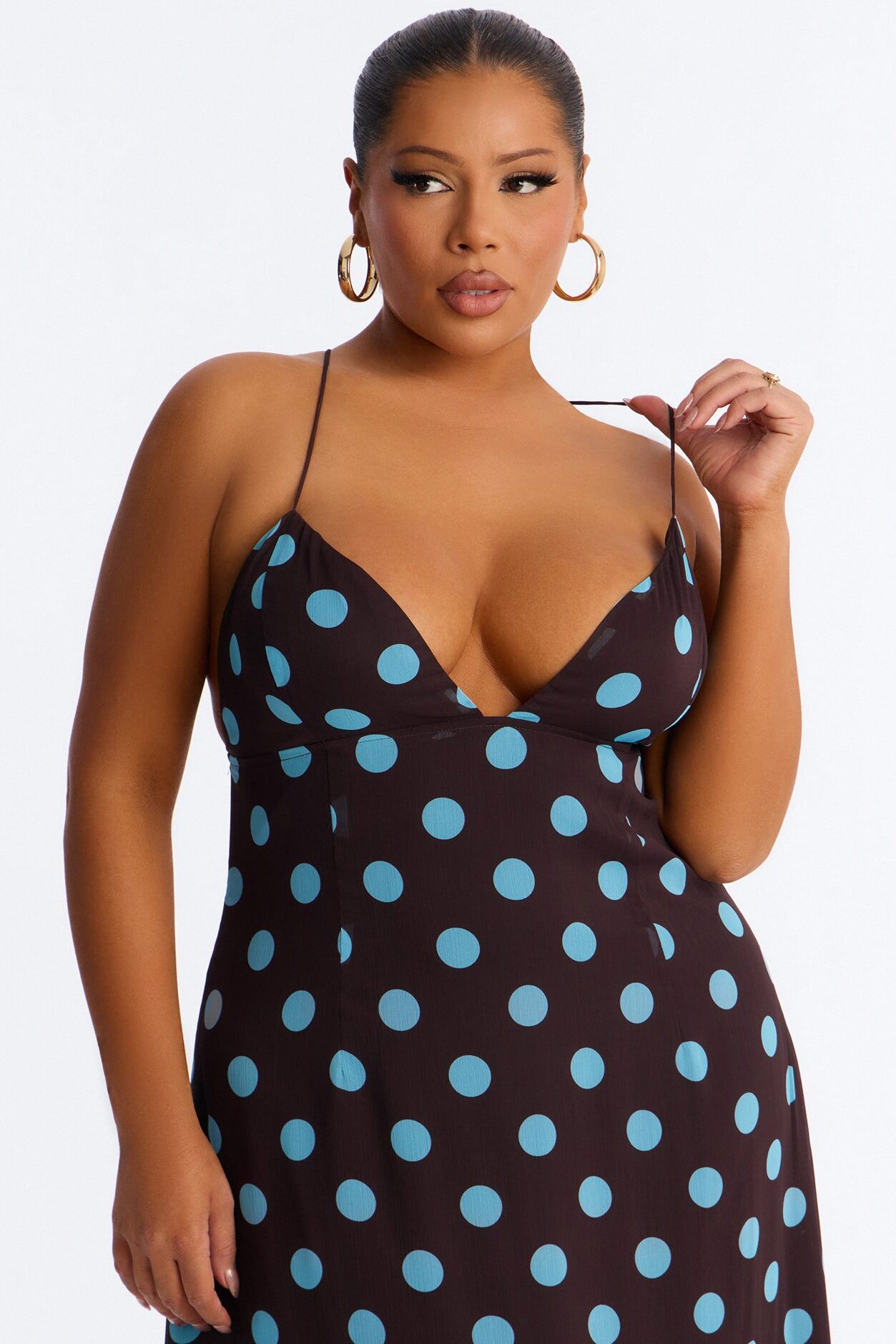 Mikayla Scarf Chiffon Maxi Dress - Chocolate/Combo