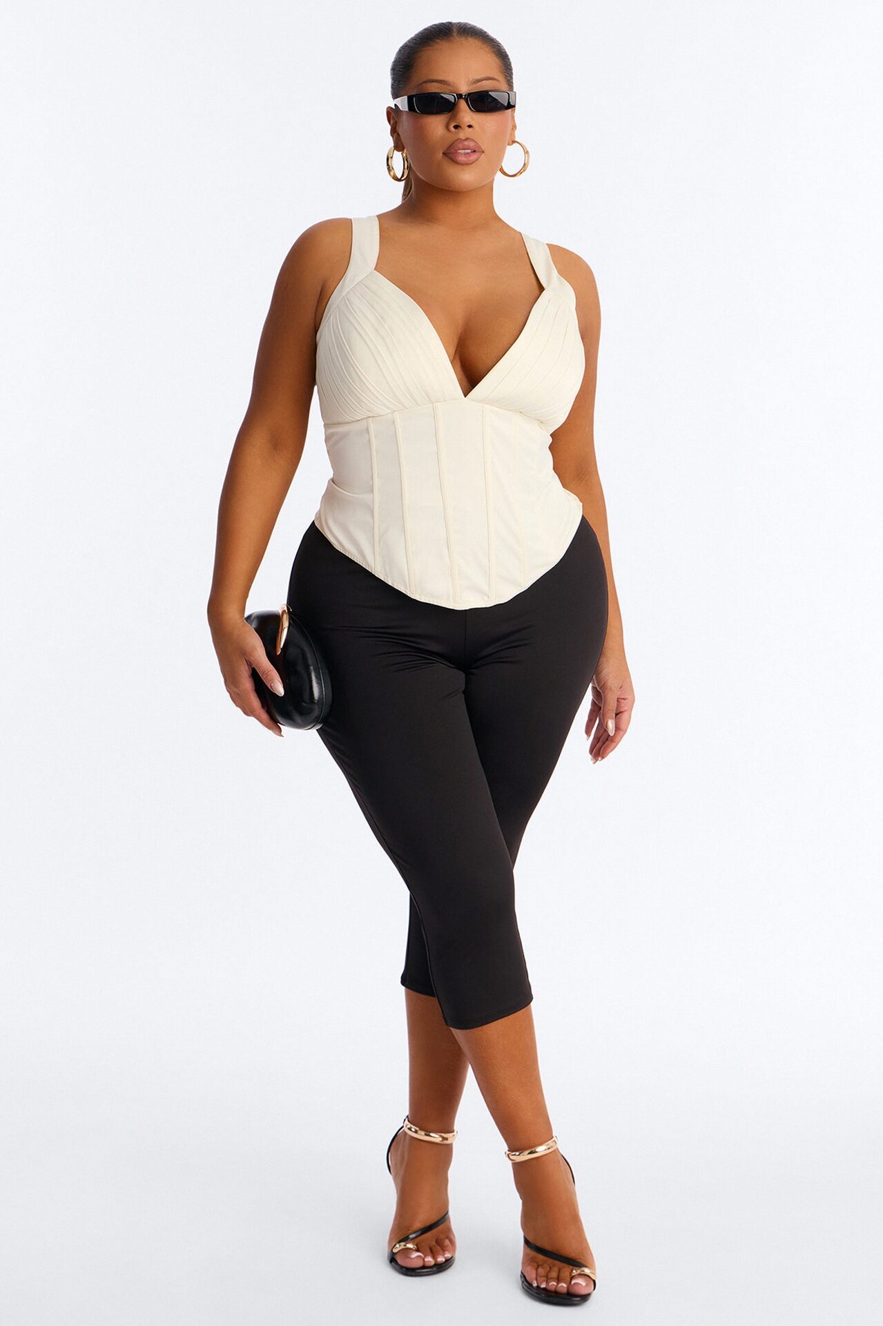 Envy Me Lace Up Satin Corset - Cream