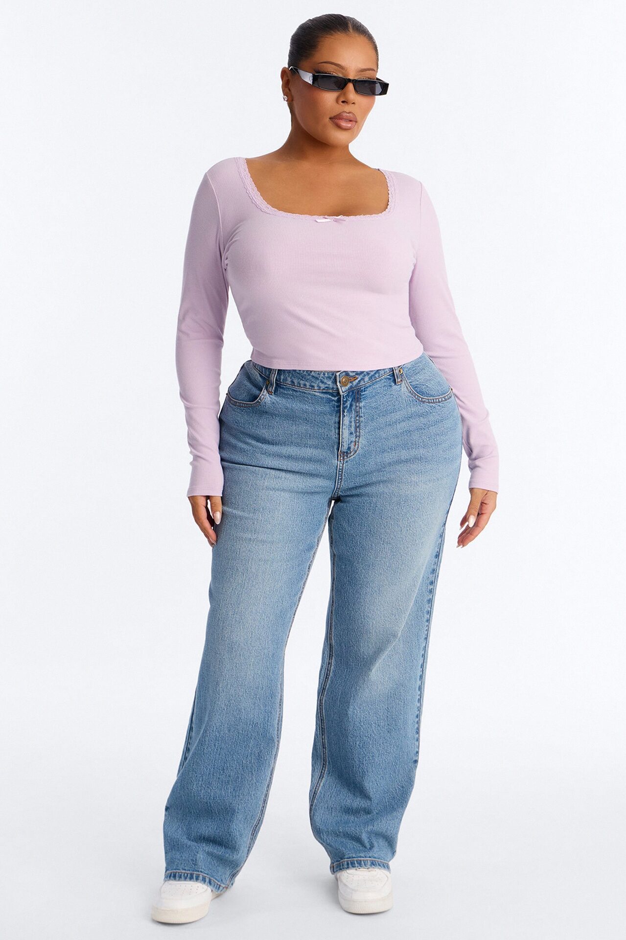 Elise Long Sleeve Top - Lilac