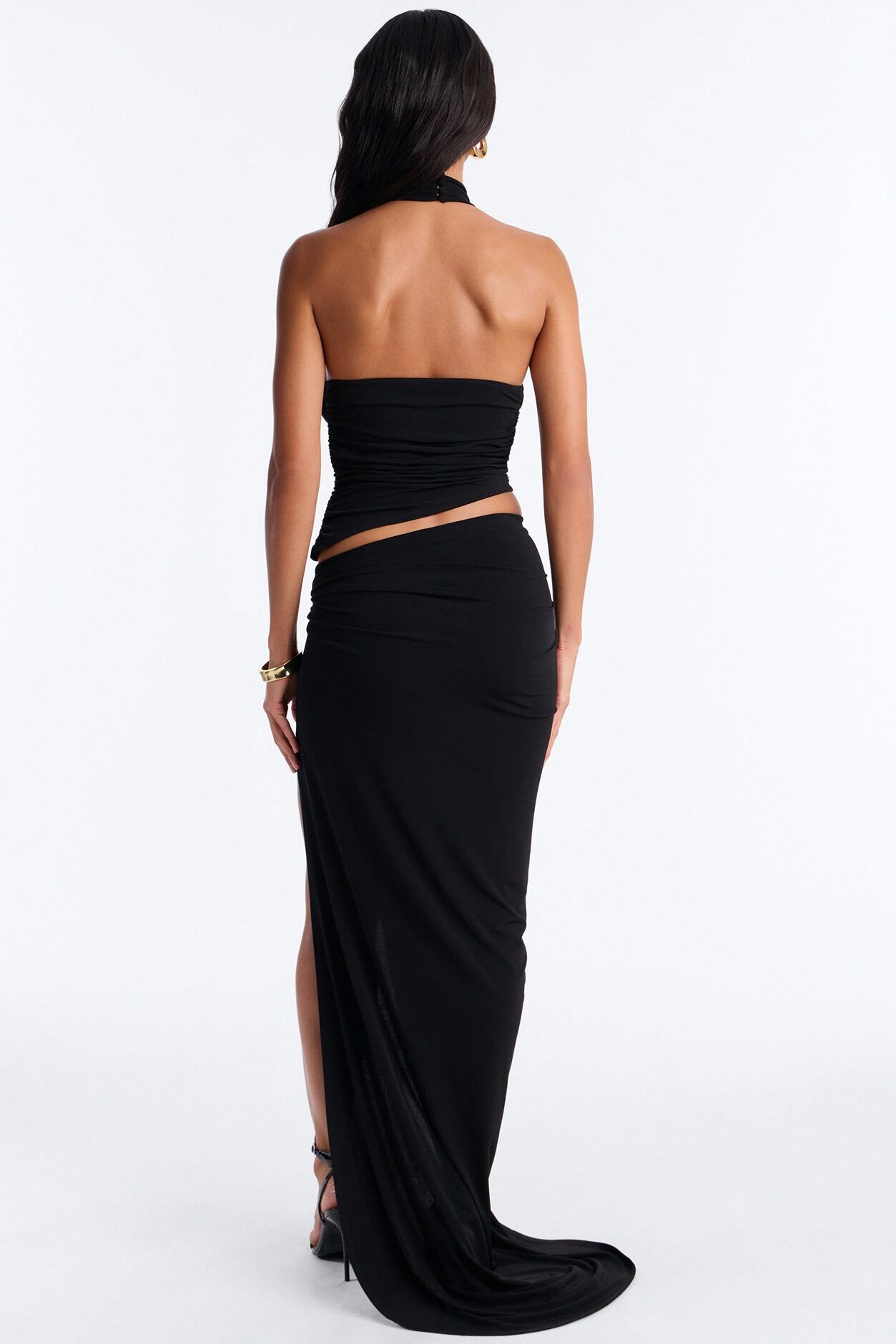 Zadie Maxi Skirt Set - Black