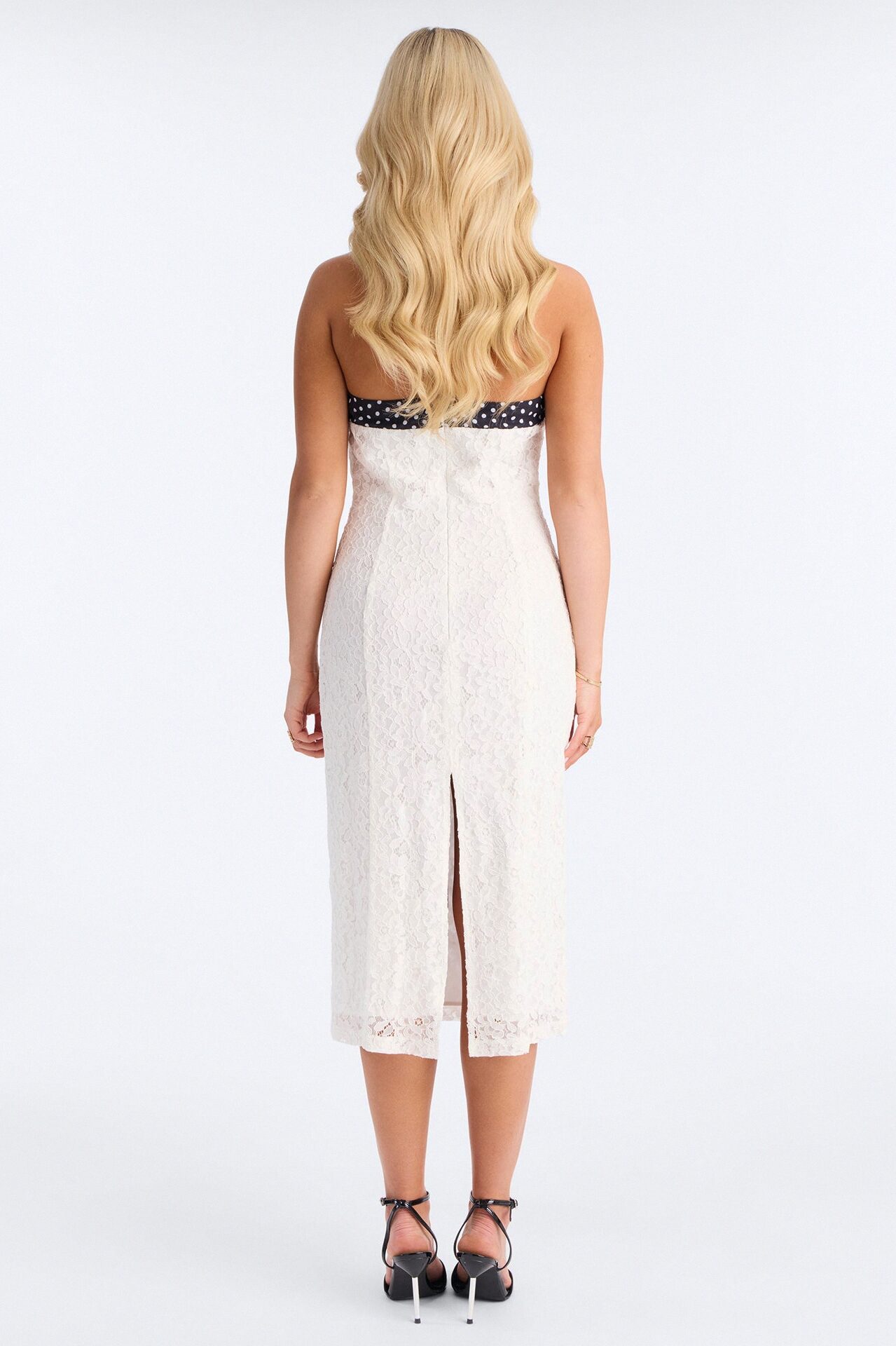 Eternal Lace Midi Dress - Ivory/combo