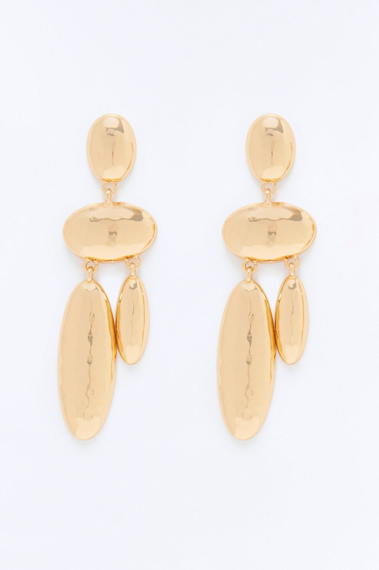 Zia Hardware Drop Earrings - Gold