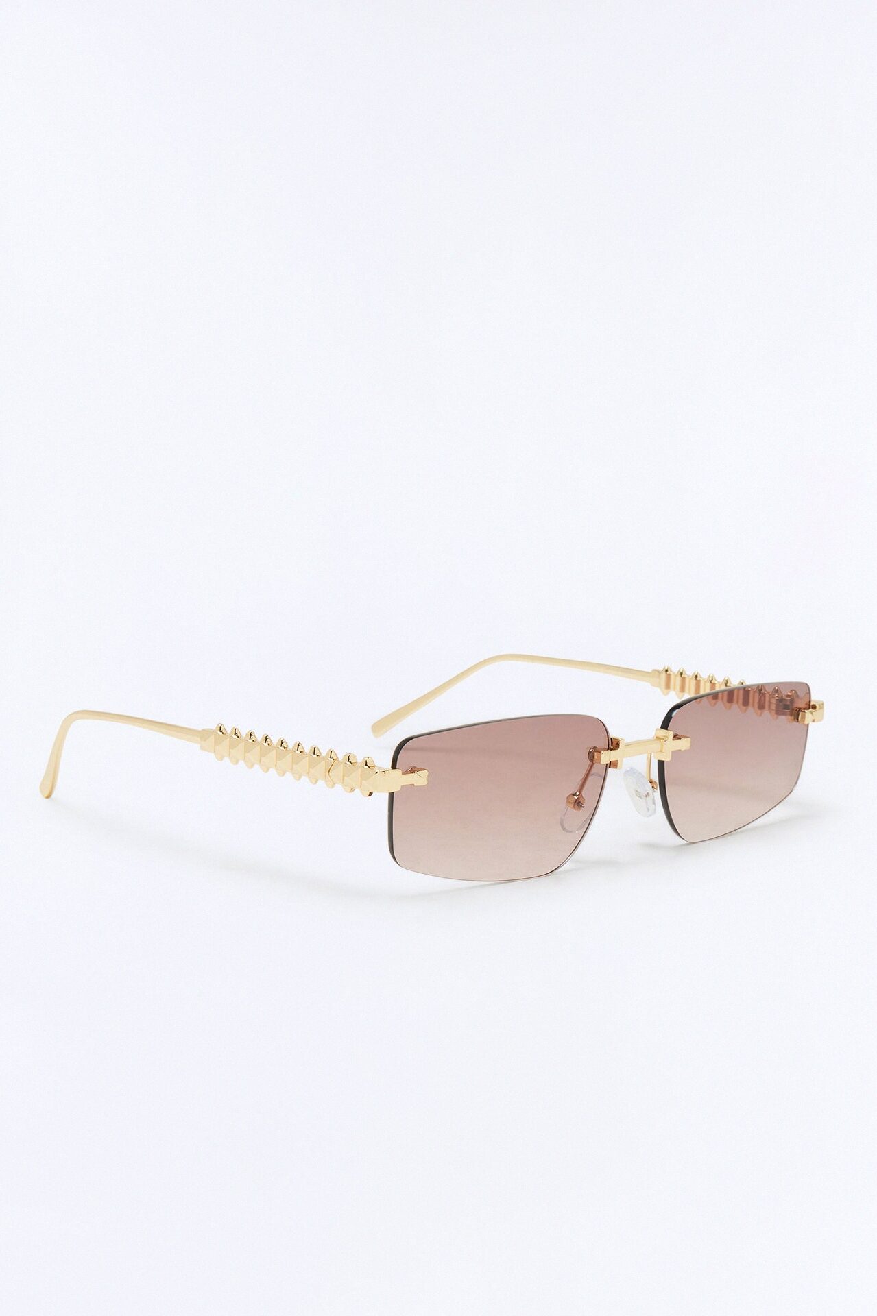 All Lore Square Sunglasses - Gold/Brown