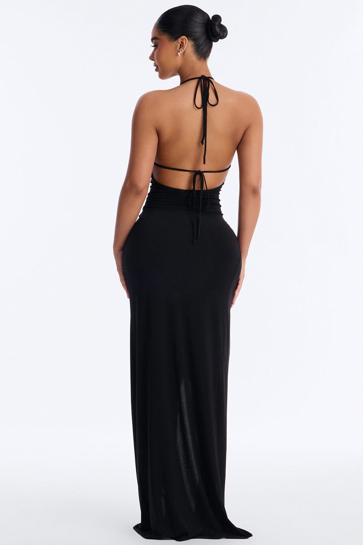 Blakely Cut Out Backless Maxi Dress - Black