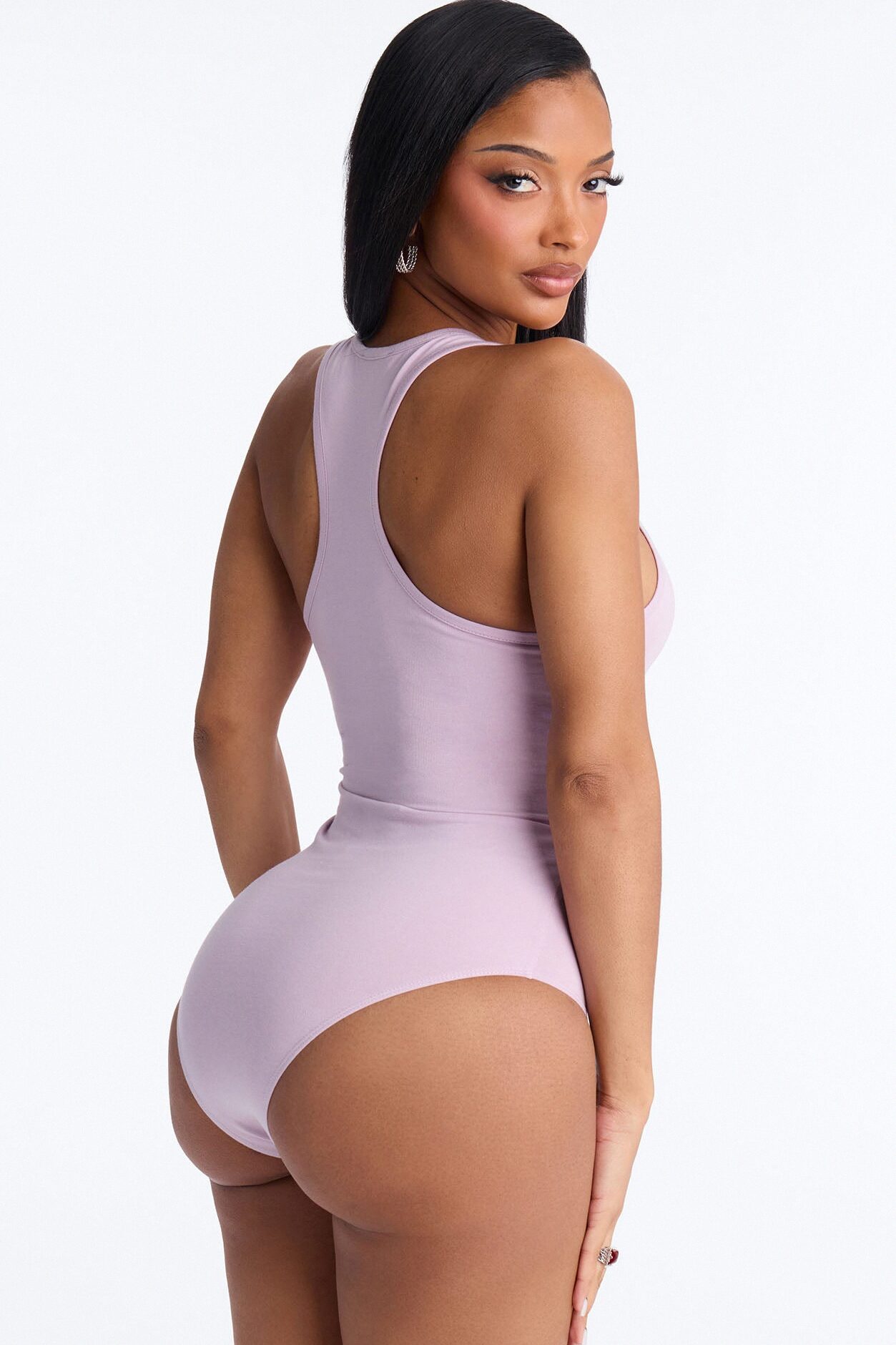 Divine Basic Tank Bodysuit - Lilac