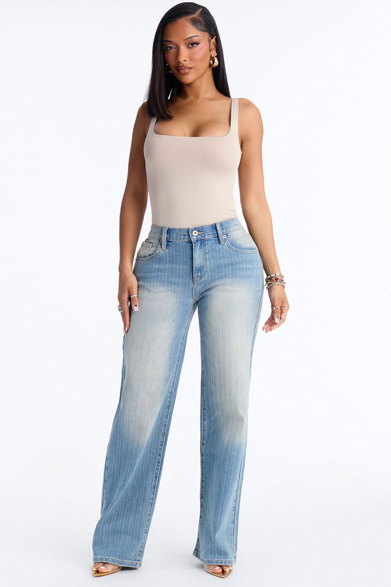 Back To Basic Double Lined Bodysuit - Stone