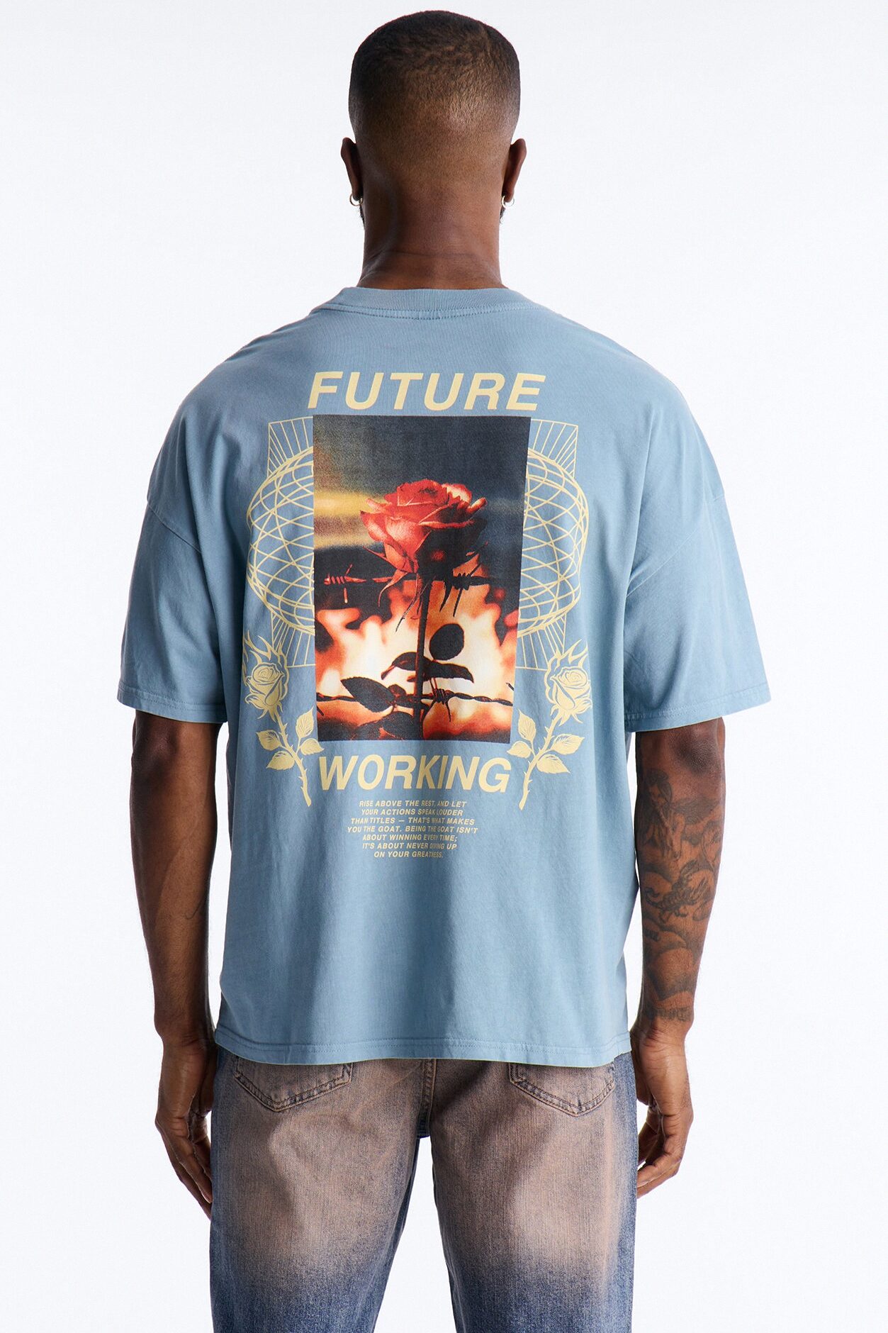 Future Working Boxy Short Sleeve Tee - Indigo