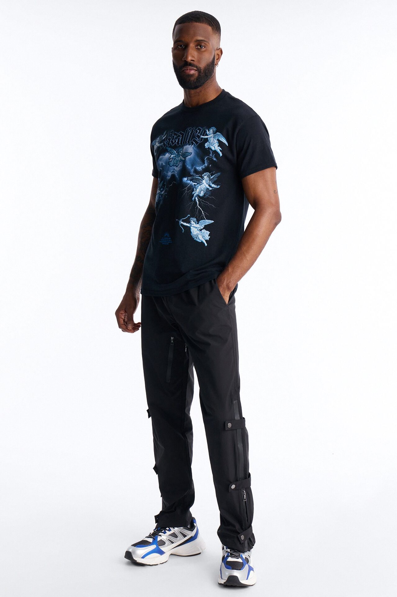 Slim Odyssey Multi Strap Pant - Black