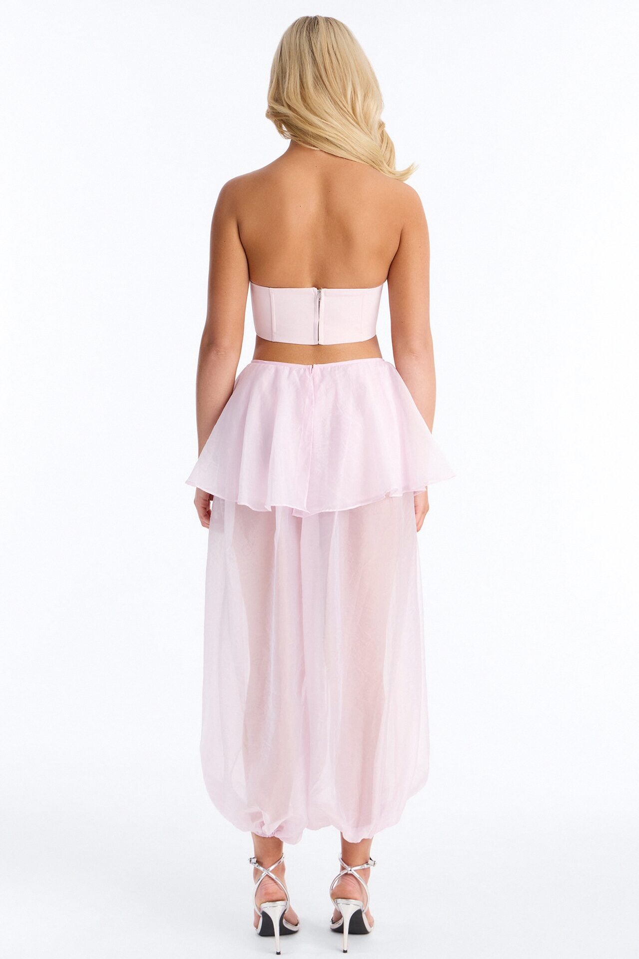Blossom Organza Pant Set - Light Pink