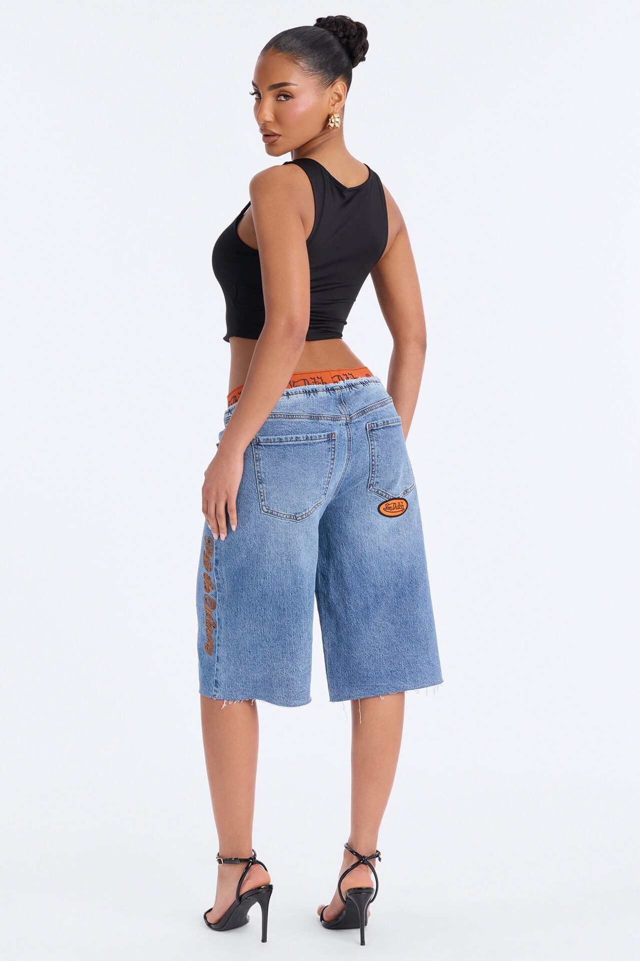 Von Dutch Boxer Denim Jorts - Medium Wash