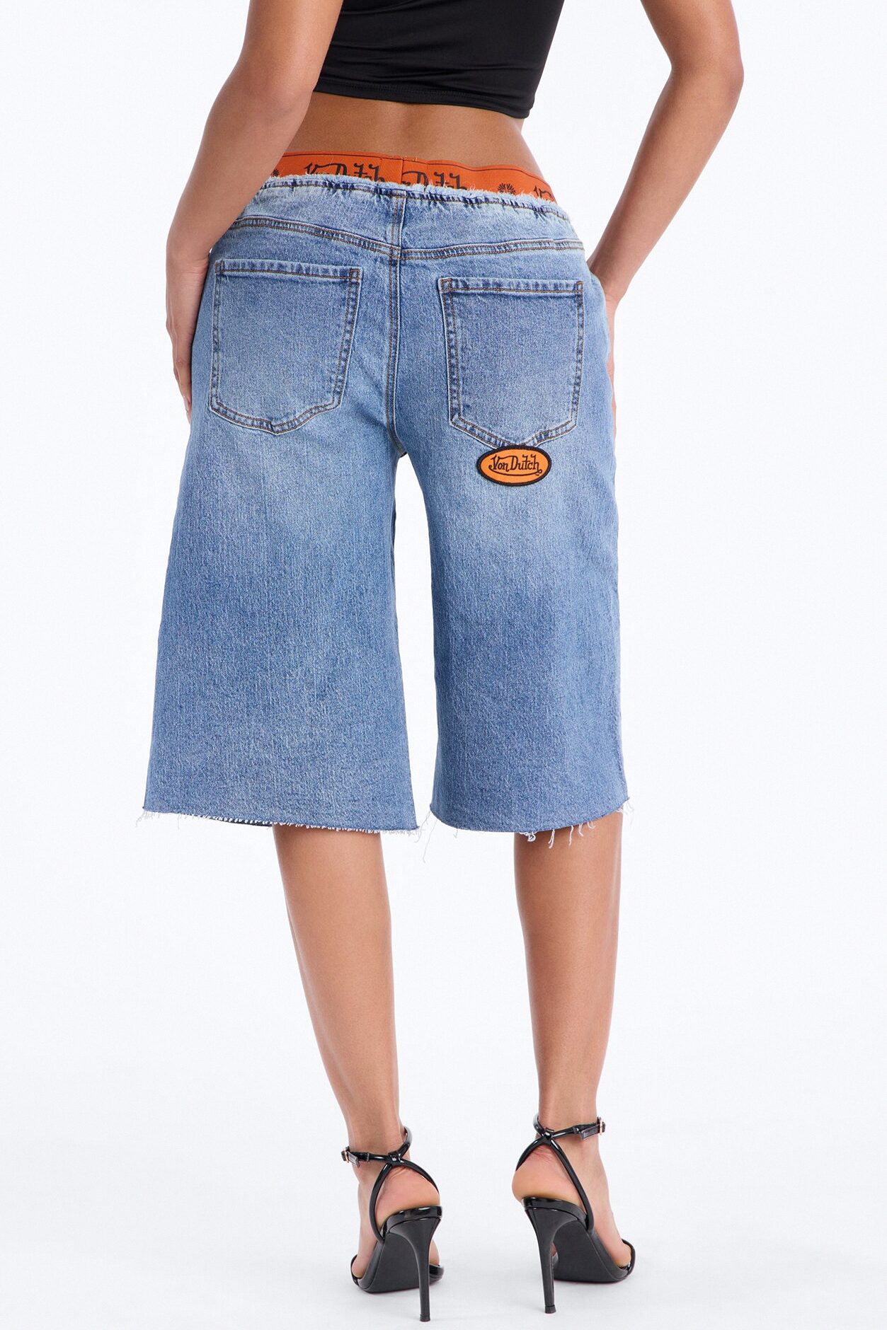 Von Dutch Boxer Denim Jorts - Medium Wash
