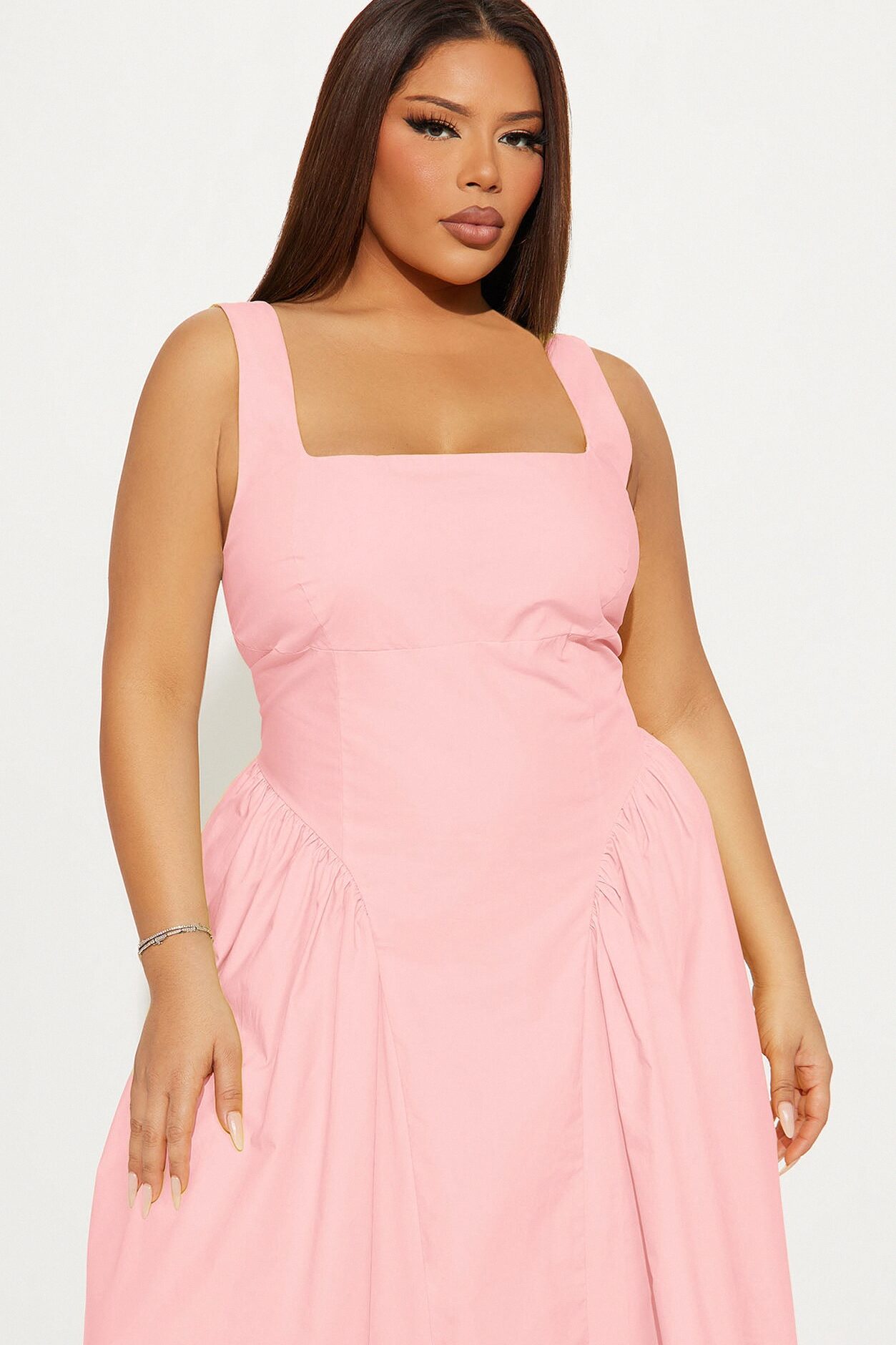 Saint Tropez Poplin Midi Dress - Pink