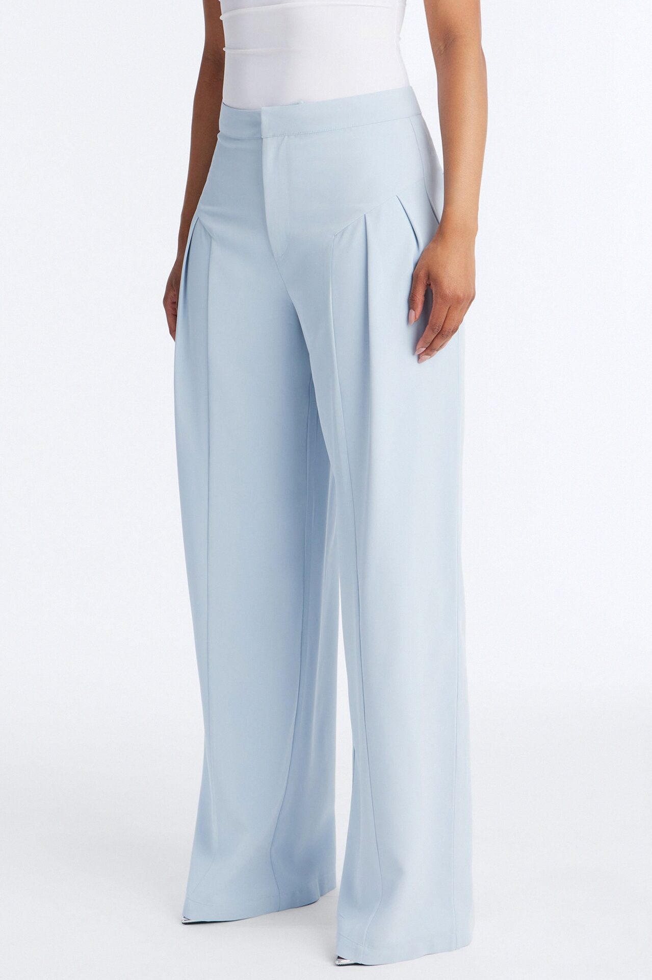 Luciane Pleated Trouser Pant 33″ - Light Blue