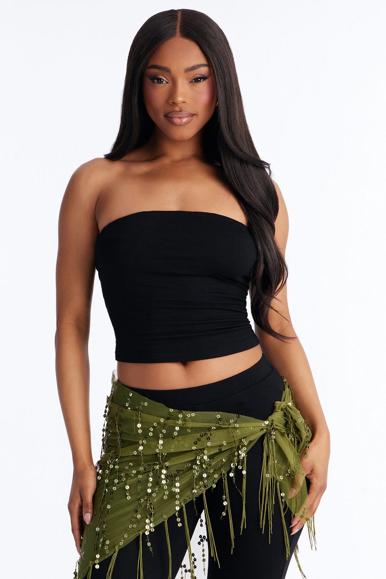 Avery Embellished 3 Piece Pant Set - Black