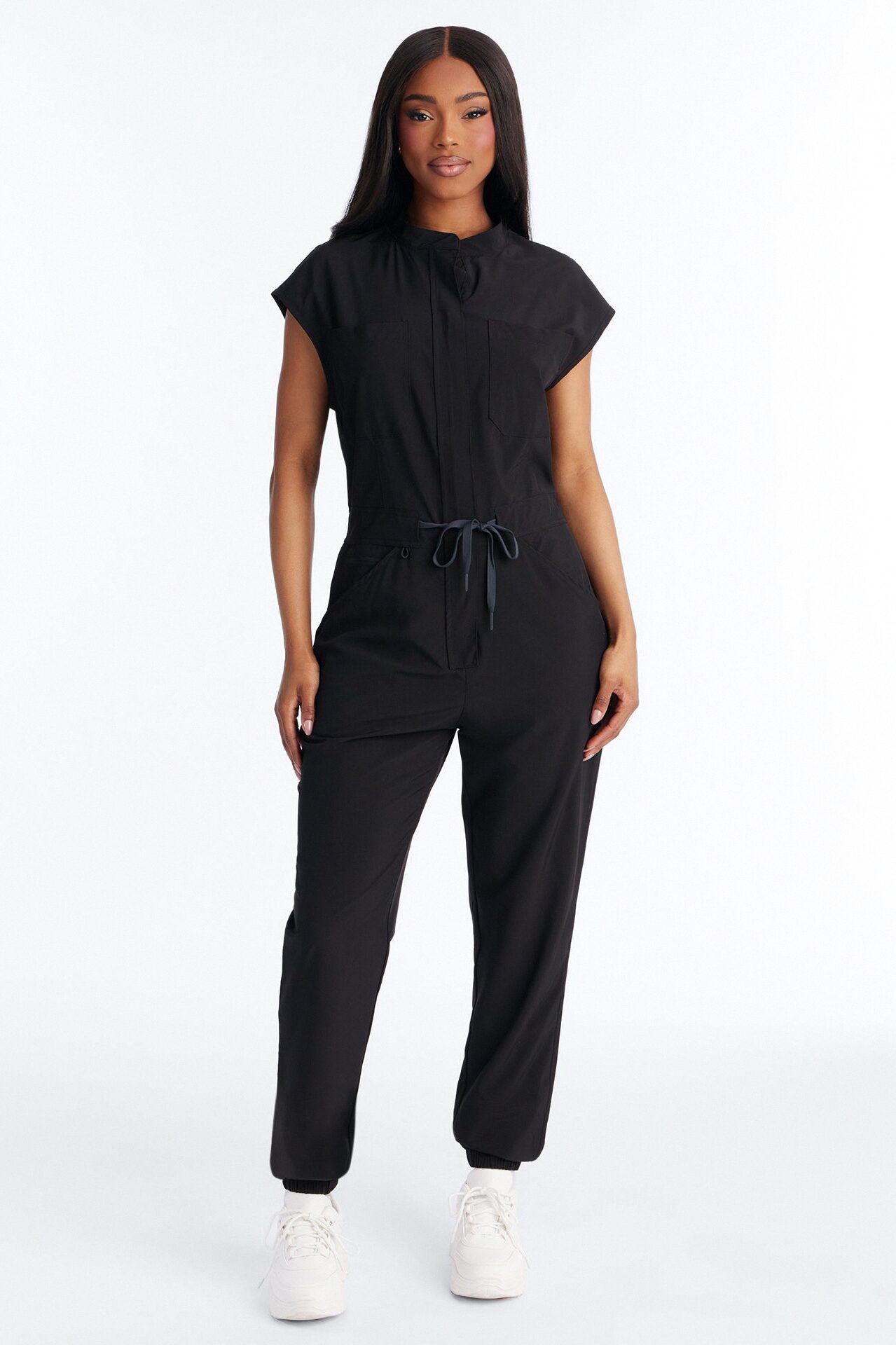 Ready Next Shift Stretch Scrub Jumpsuit - Black