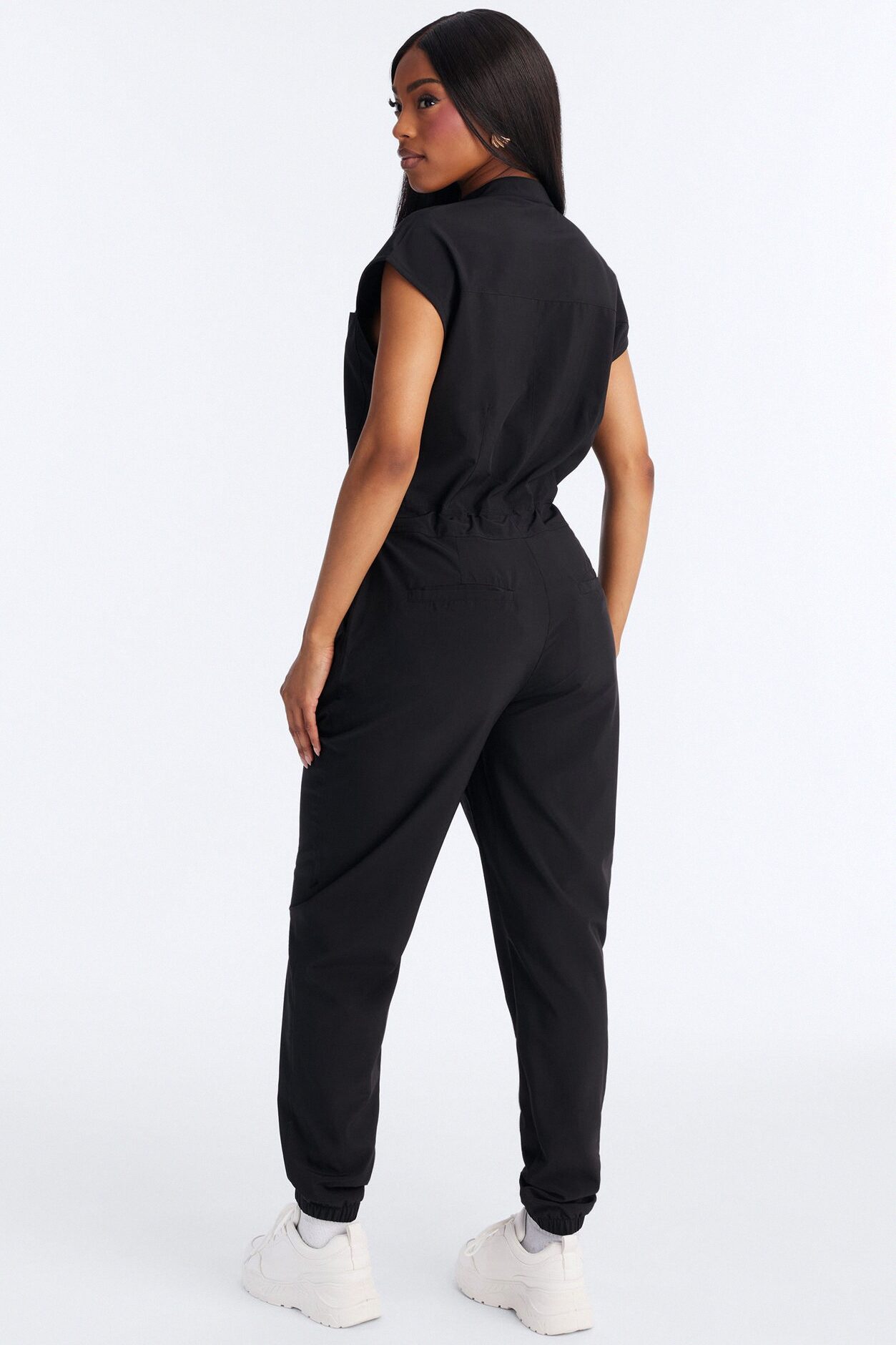Ready Next Shift Stretch Scrub Jumpsuit - Black