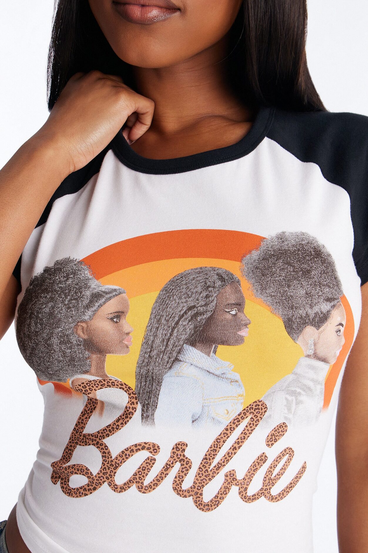 Barbie BHM Raglan Baby Tee - White