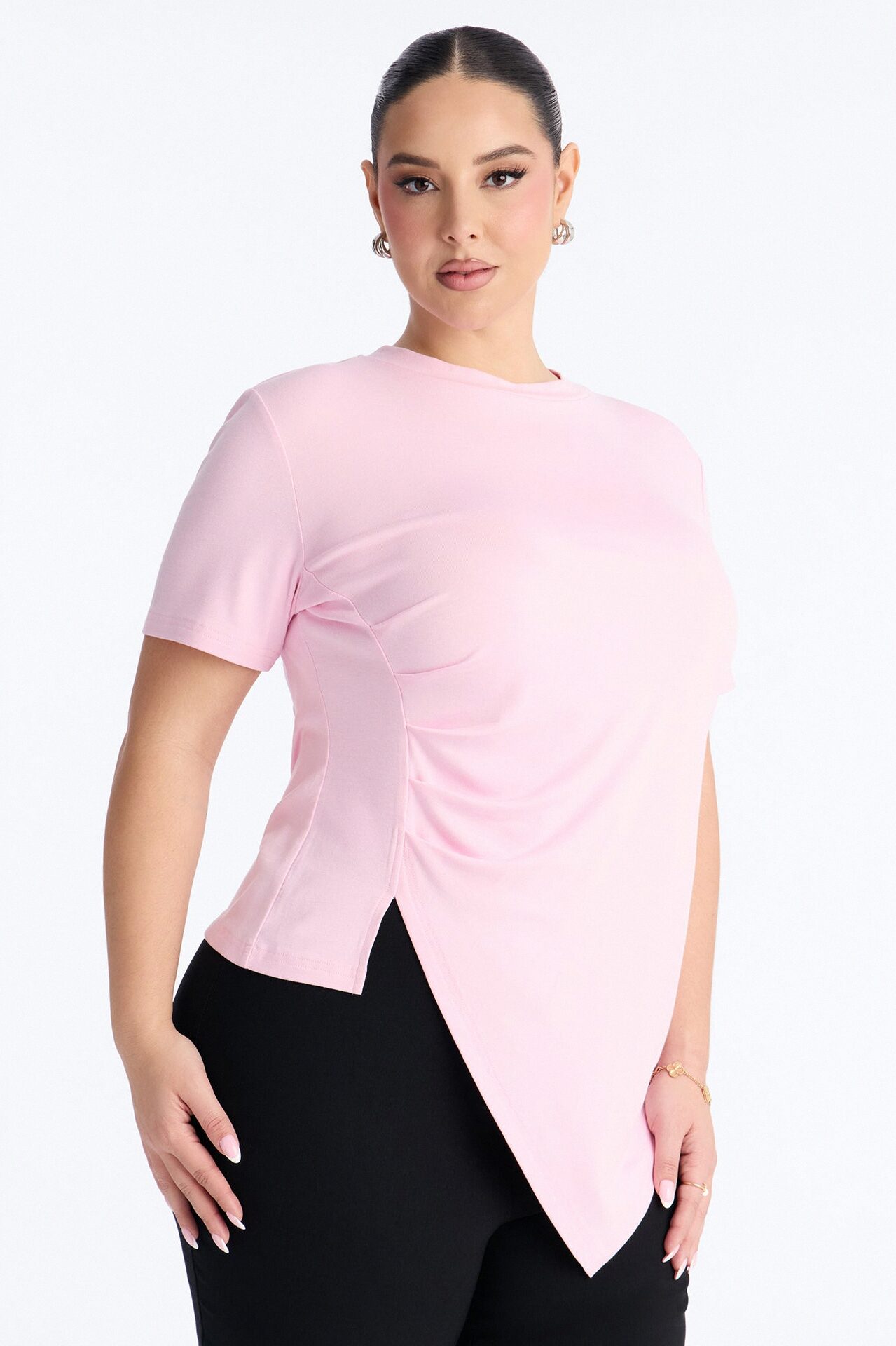 Take Control Asymmetrical Top - Pink