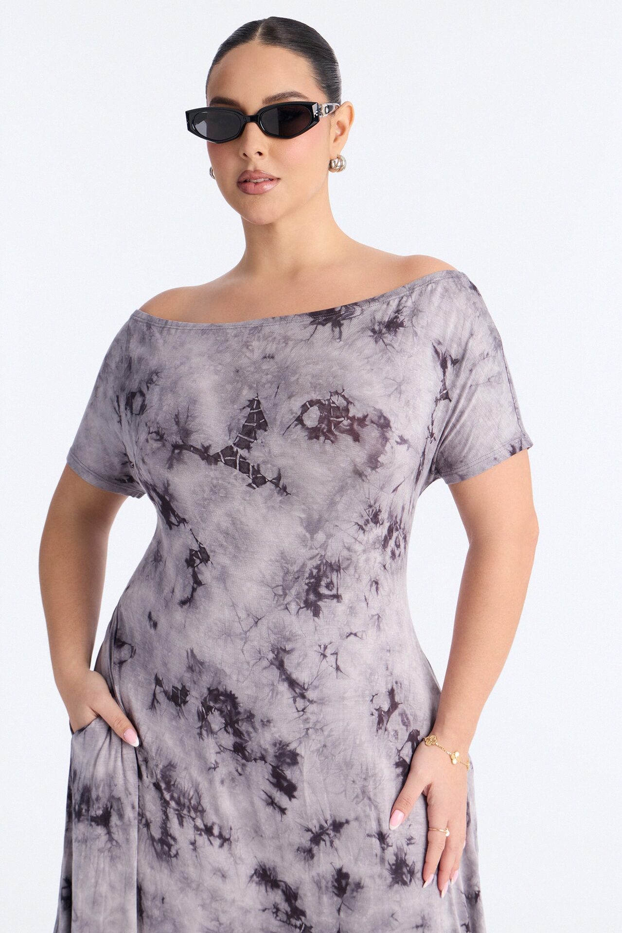 Slow Sunday Tie-Dye Balloon Jumpsuit - Charcoal