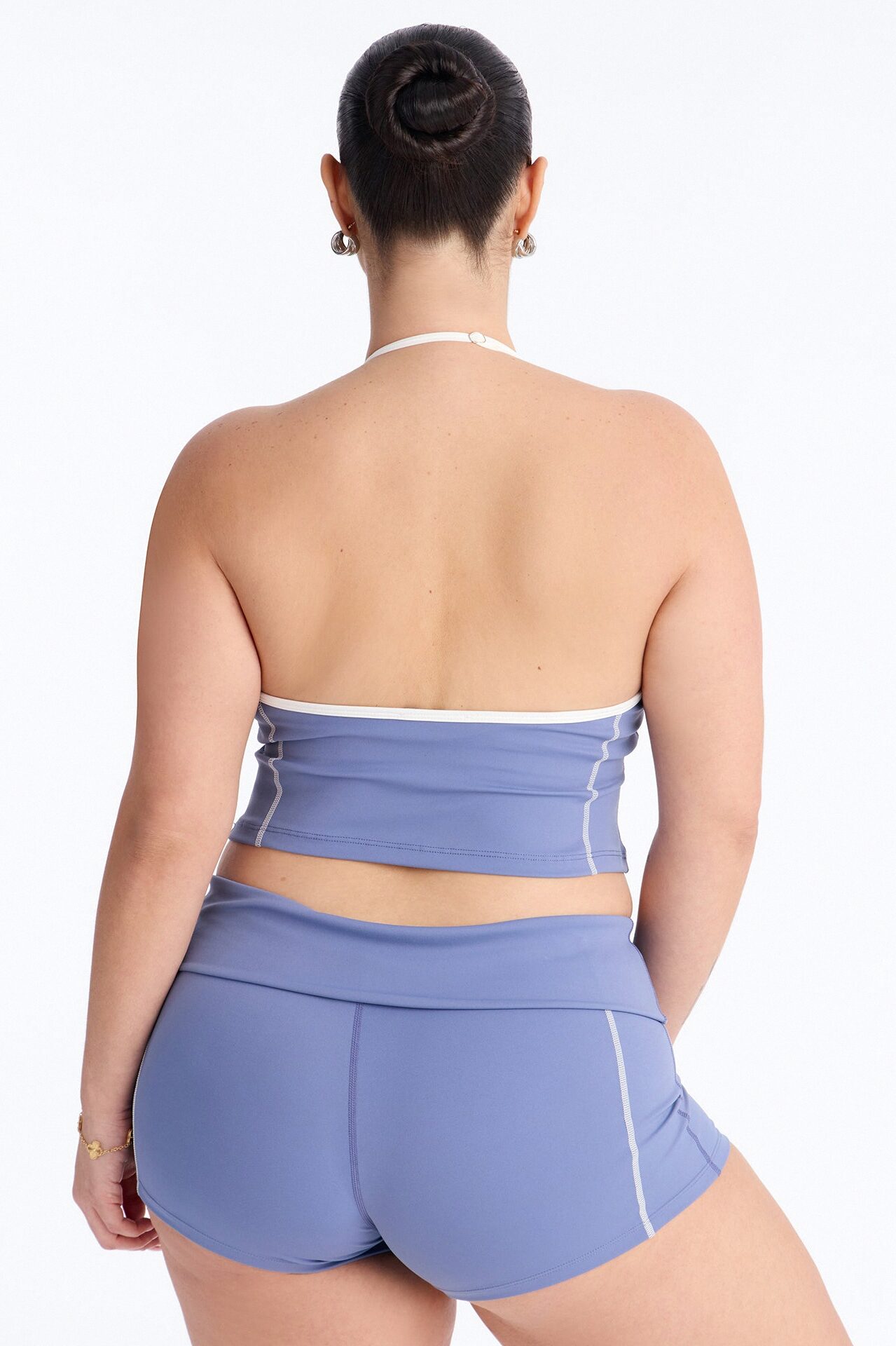 Sunday Errands Biker Short Set - Slate Blue