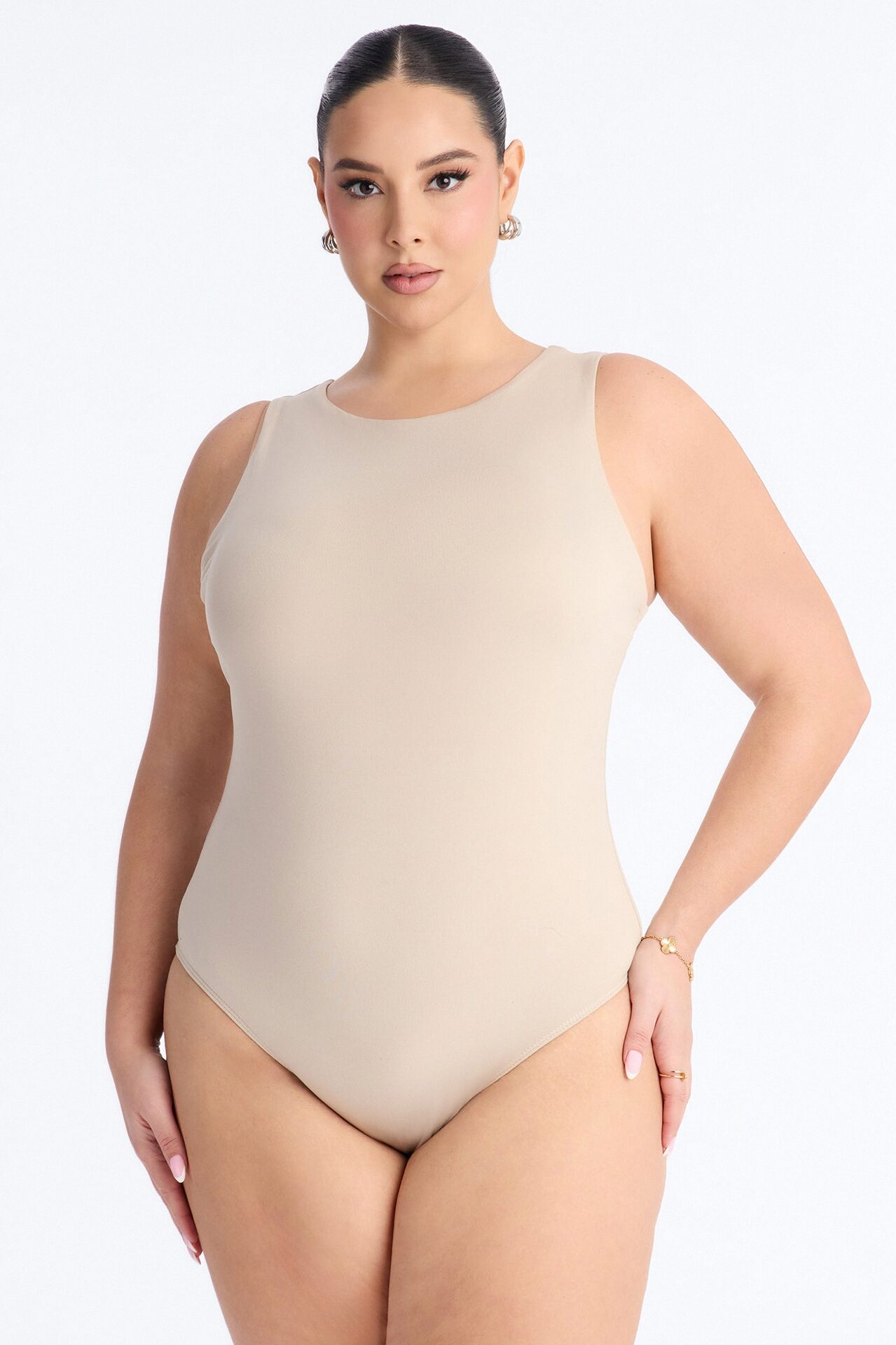 Poppy Sleeveless Bodysuit - Stone