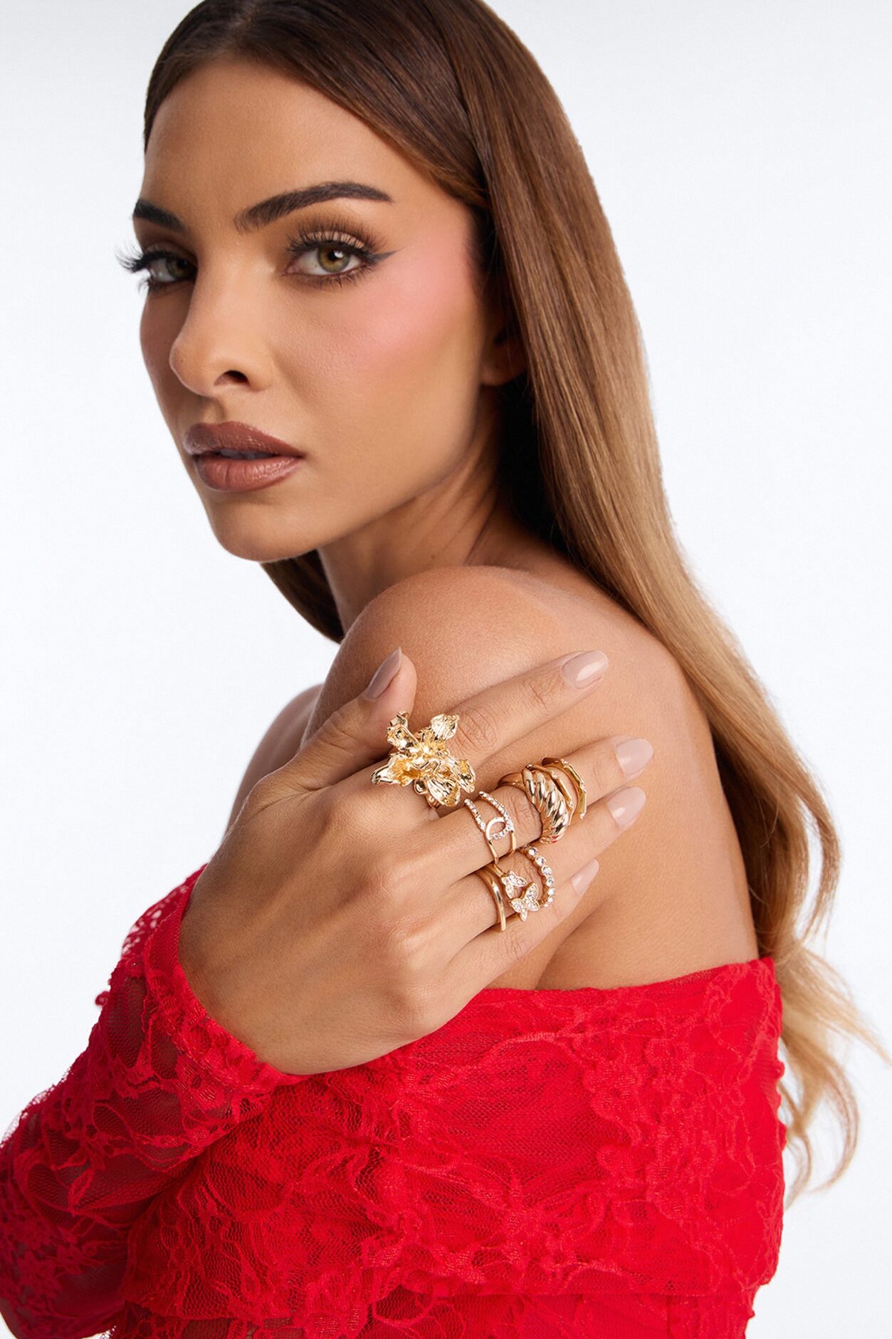 Like Magic 8 Piece Ring Set - Gold