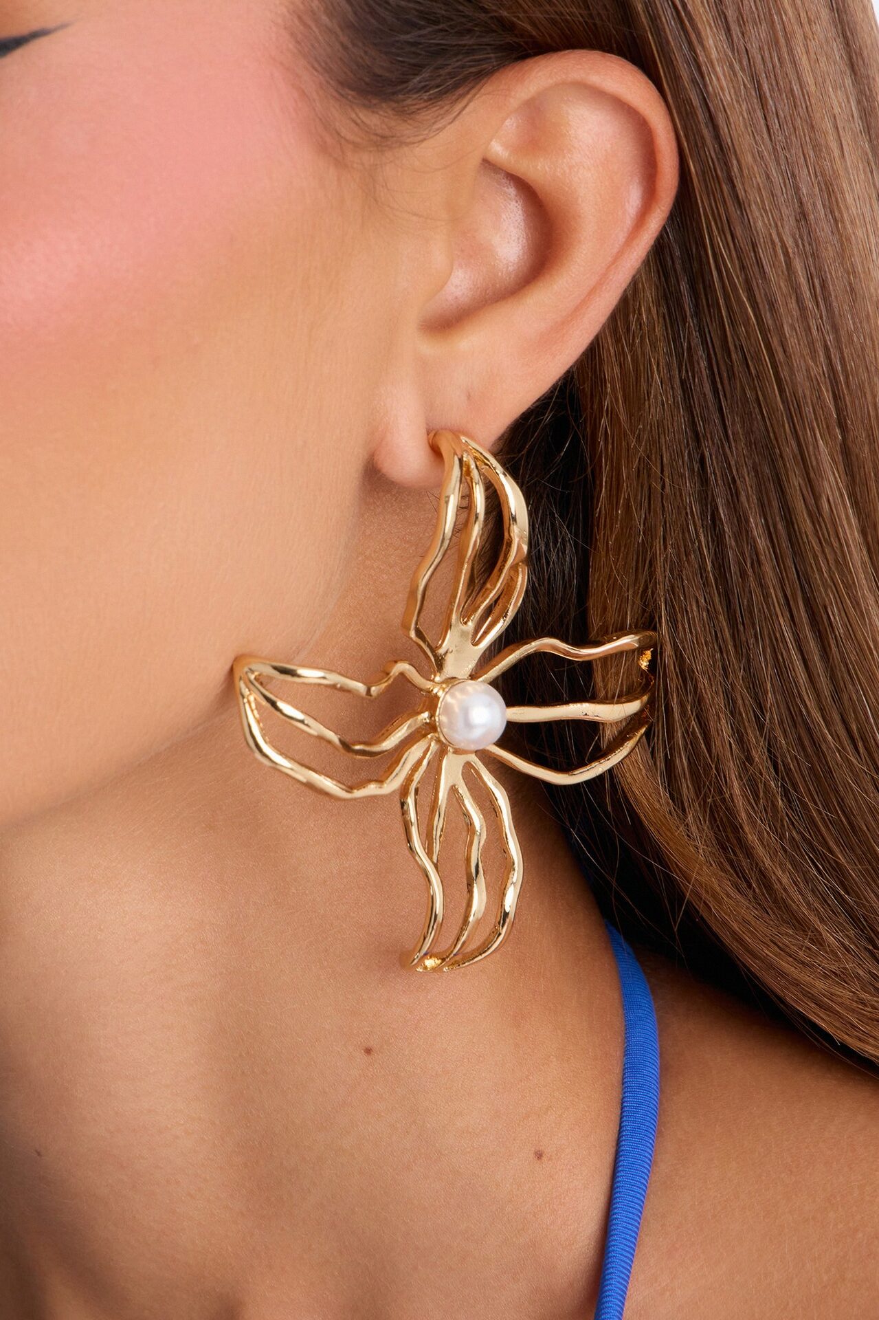 Paradise Breeze Floral Earrings - Gold