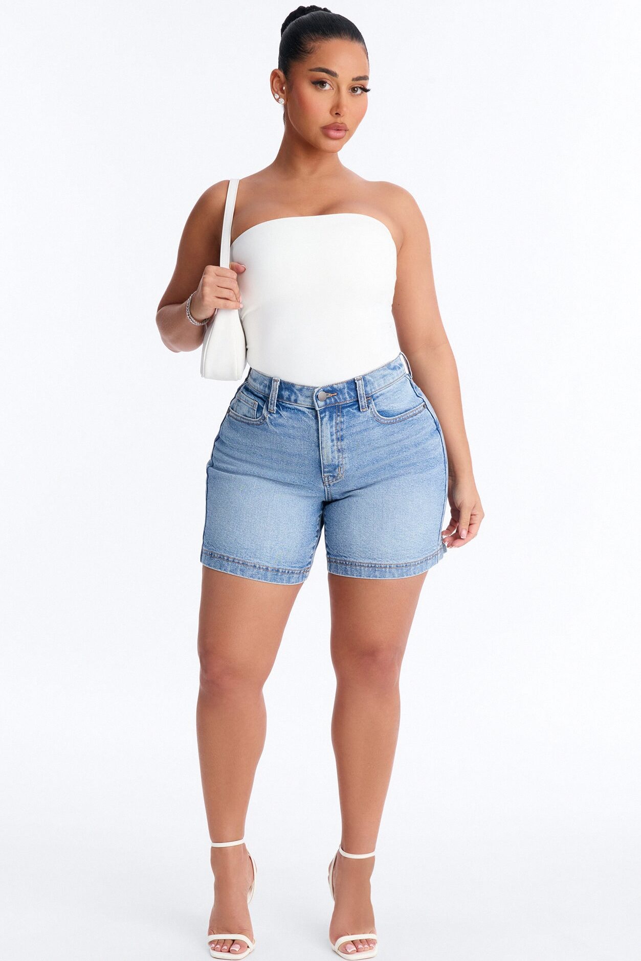 Daisy Double Layer Tube Top Bodysuit - Off White