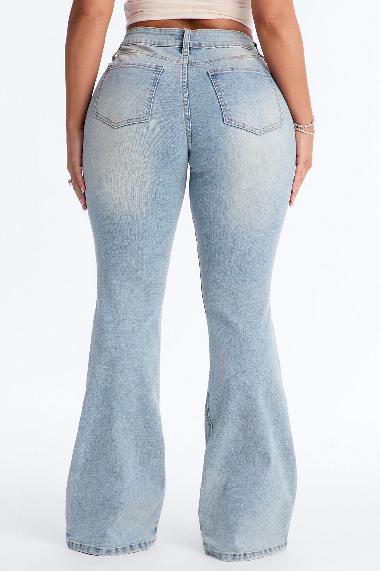Broke The Code Compression Stretch Bootcut Jeans - Vintage Wash