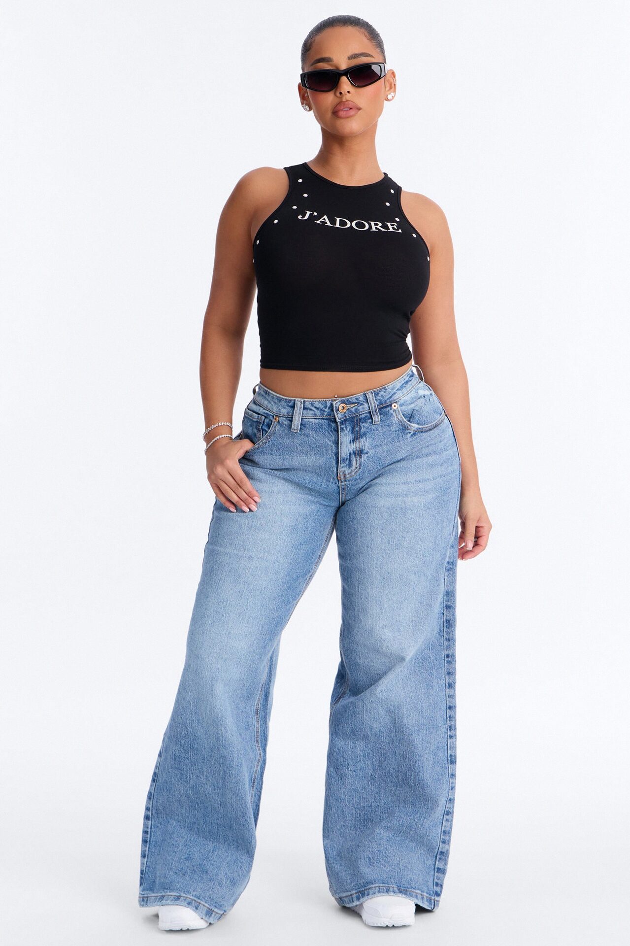 J'adore Studded Tank Top - Black