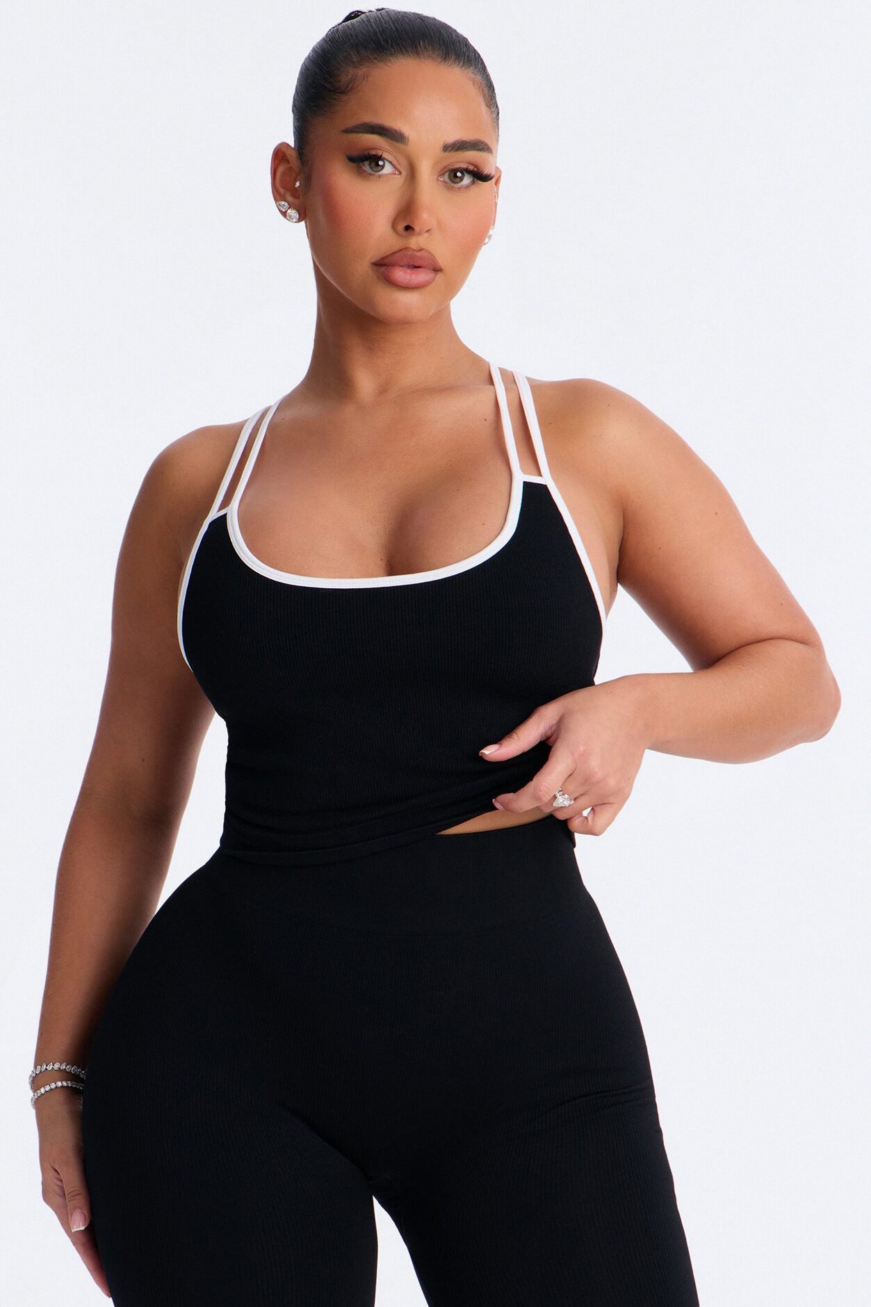 High Impact Seamless Legging Set - Black
