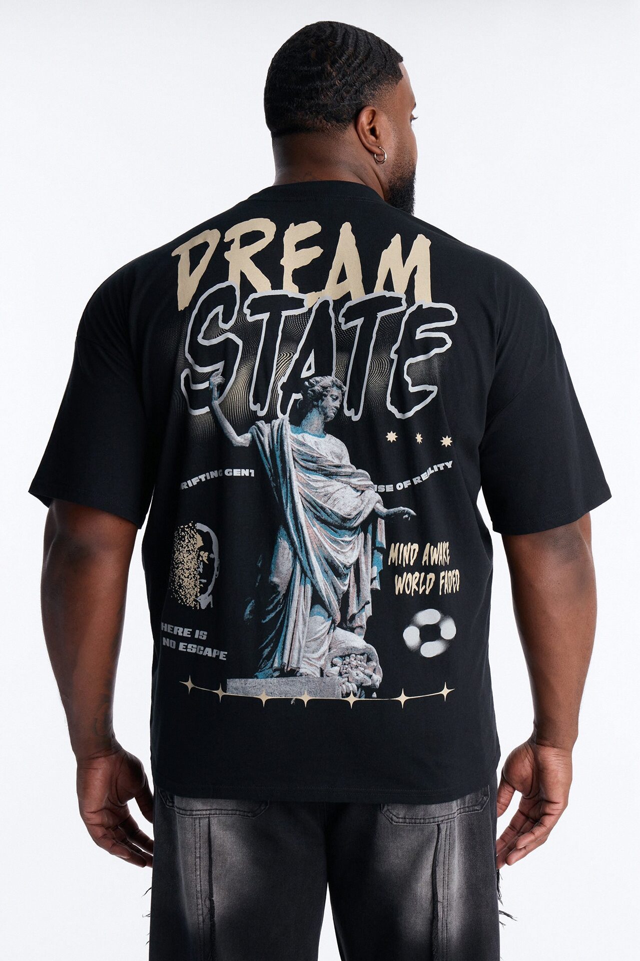 Dream State Boxy Short Sleeve Tee - Black