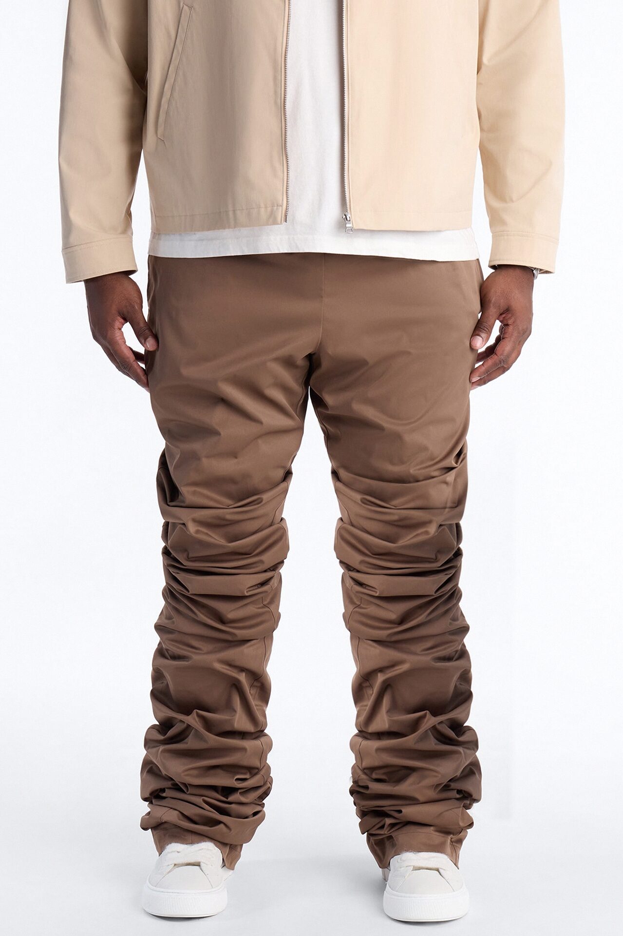 Slim Ultra Stacked Colorblock Pant - Brown