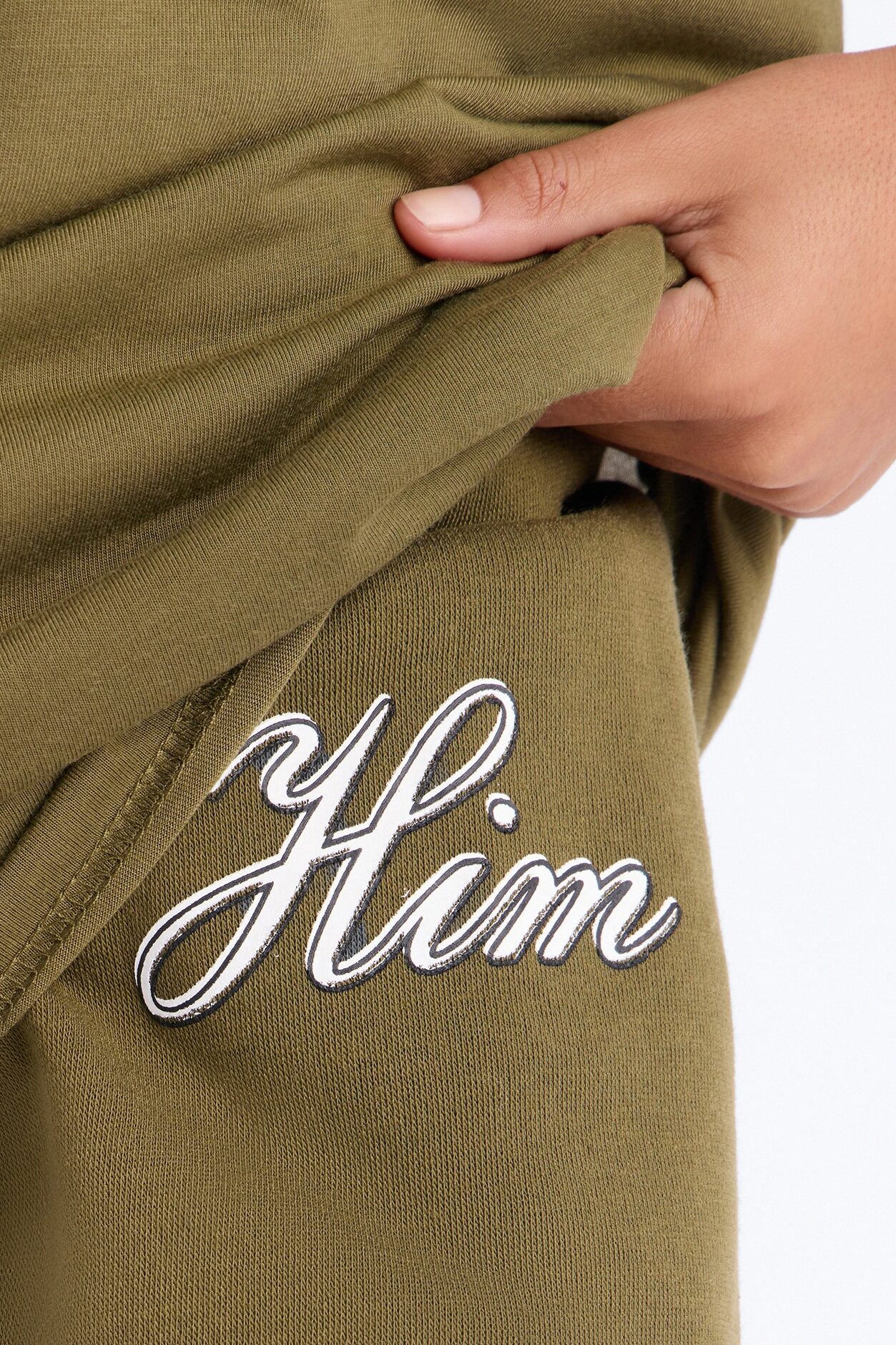 Mini Him Doing Big Things Jogger Pant Set - Olive/combo