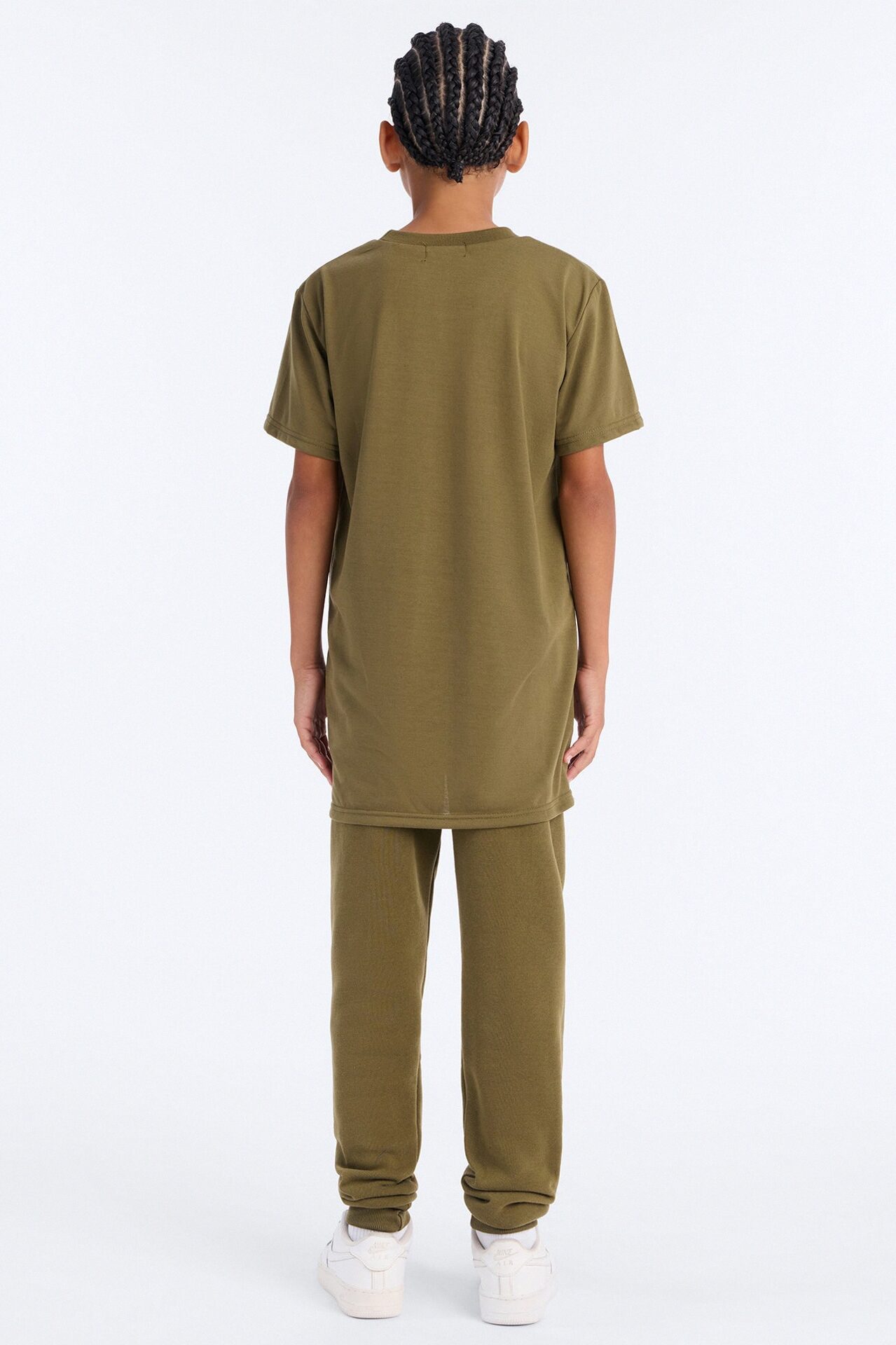 Mini Him Doing Big Things Jogger Pant Set - Olive/combo