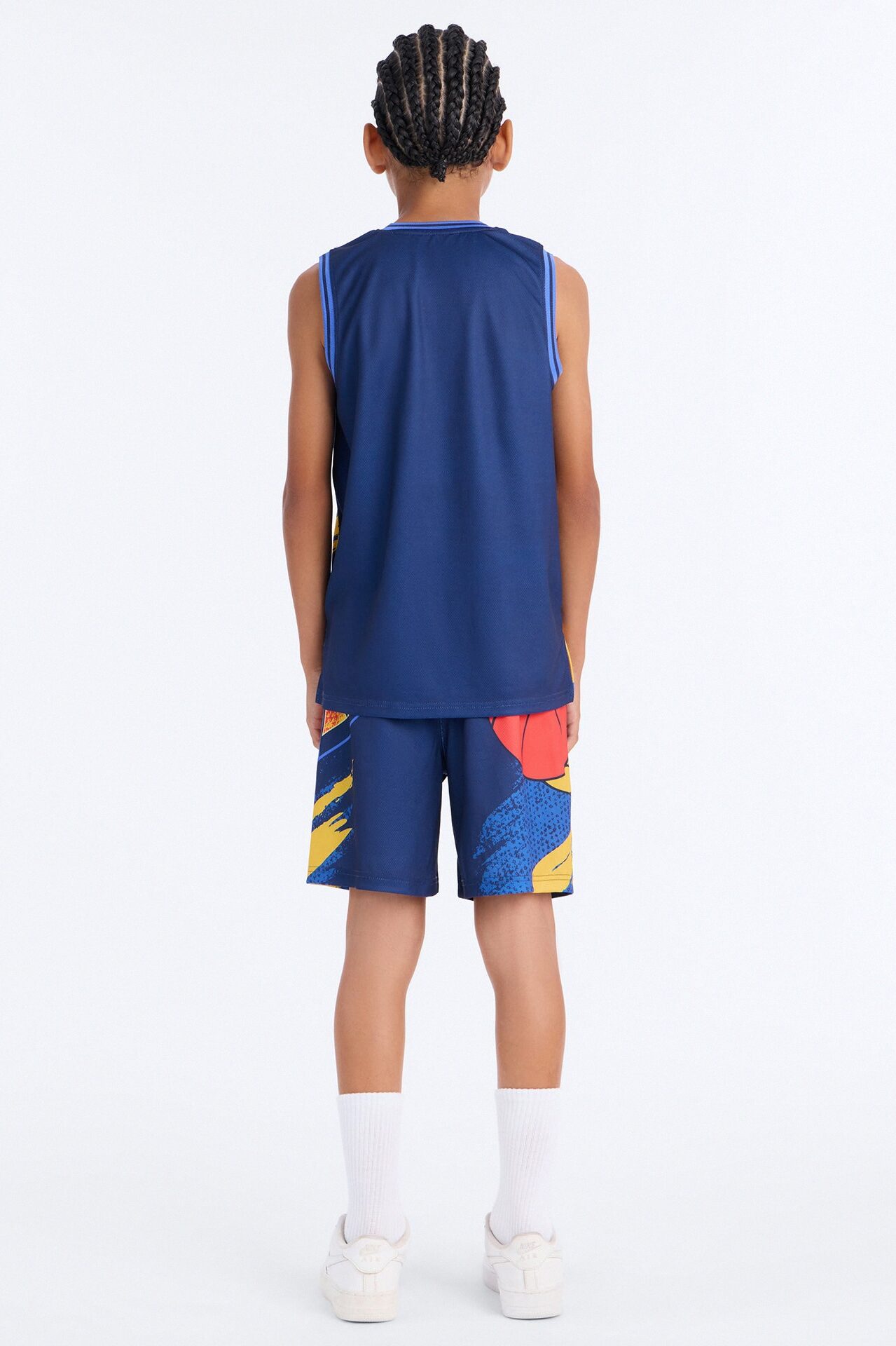 Mini Bart Simpson Dunk Devil Short Set - Navy
