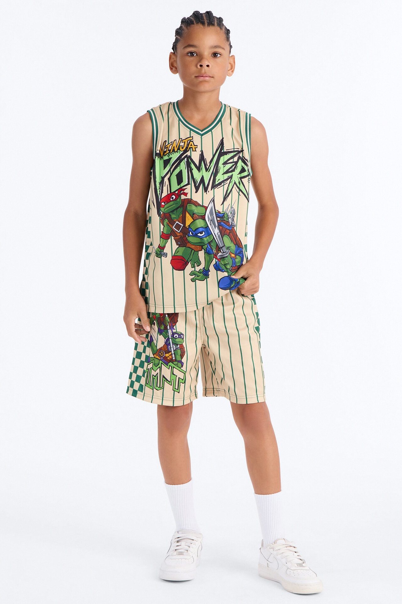 Mini TMNT Ninja Power Short Set - Sand/combo