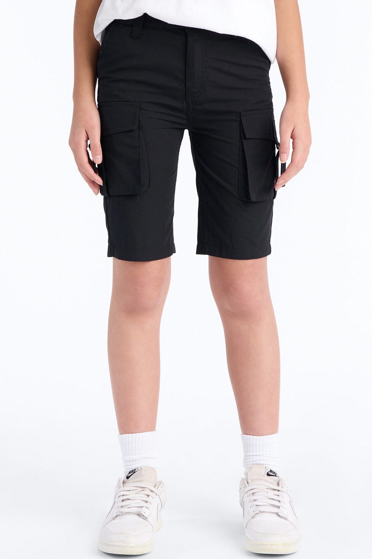 Mini Victoria Cargo Bermuda Shorts - Black