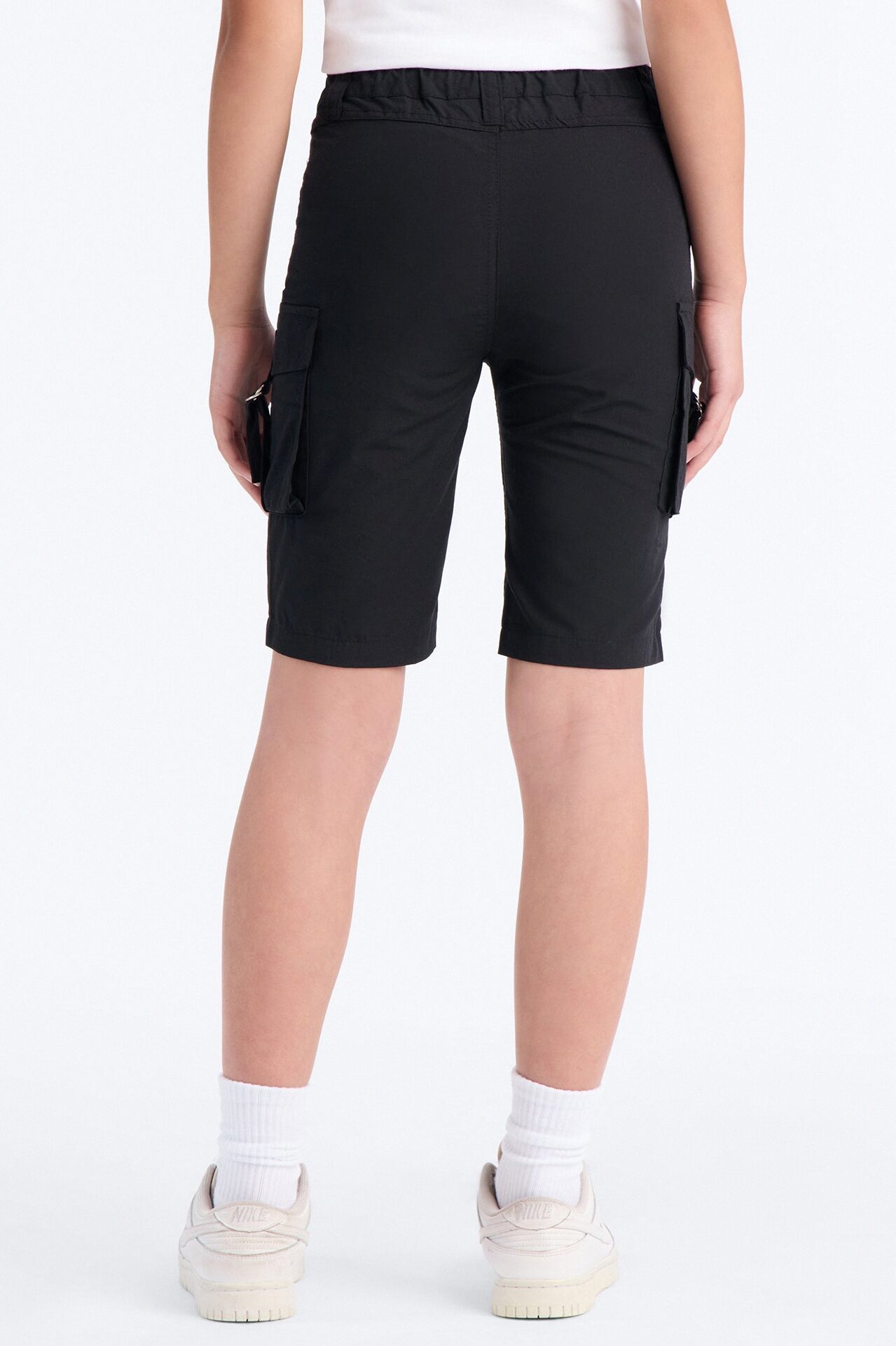 Mini Victoria Cargo Bermuda Shorts - Black